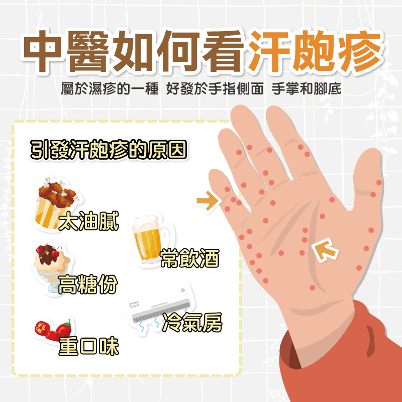 雲品中醫診所 - 💁‍♀️什麼是汗皰疹？ 汗皰疹屬於濕疹的一種，過去稱之為