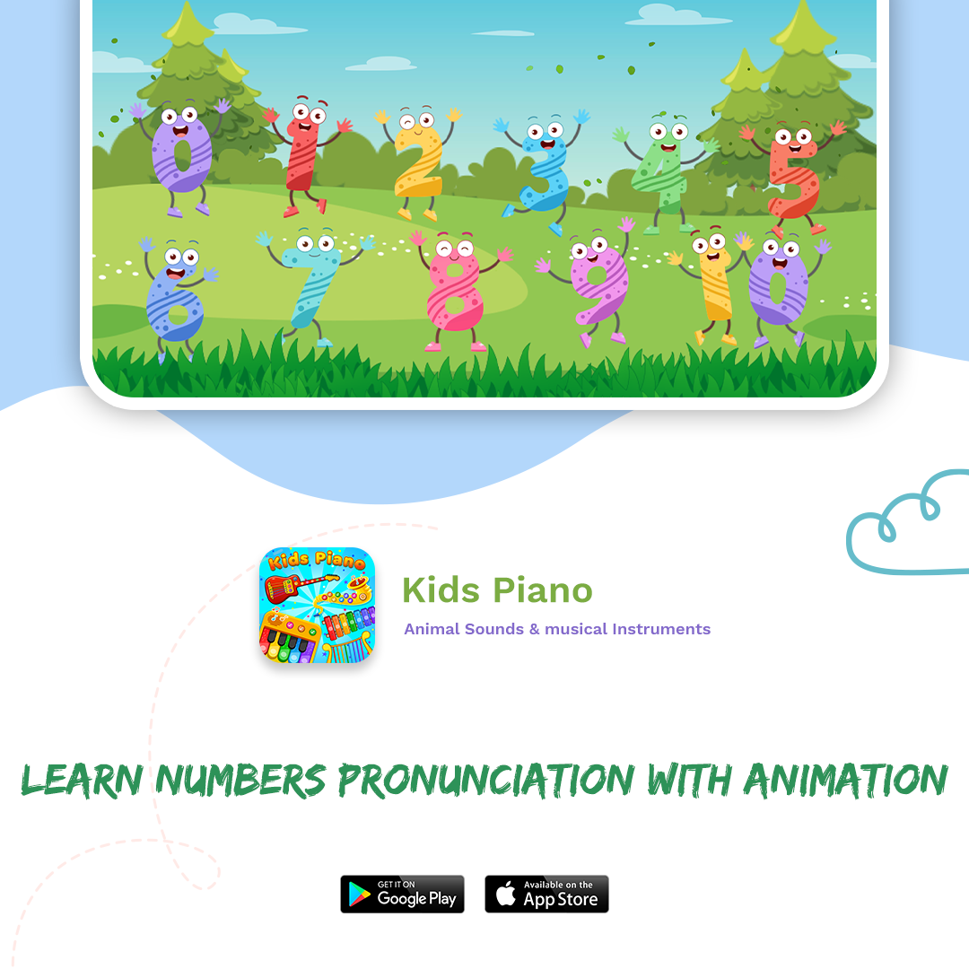 Kids - You can also learn number pronunciation using Kids Piano: Animal ...