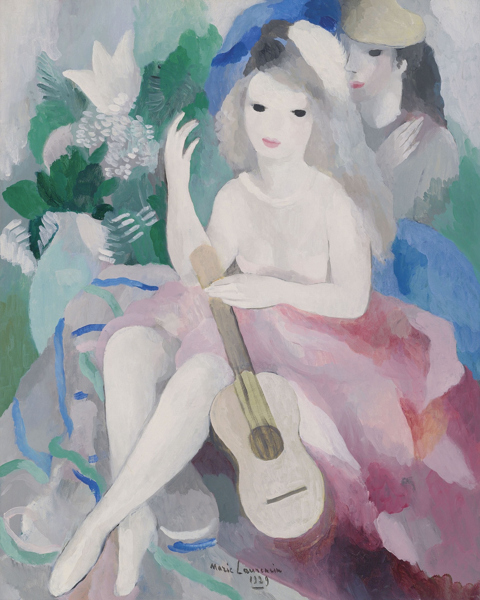 Marie Laurencin French | 1883 - 1956. Two Women with a Guitar, 1929