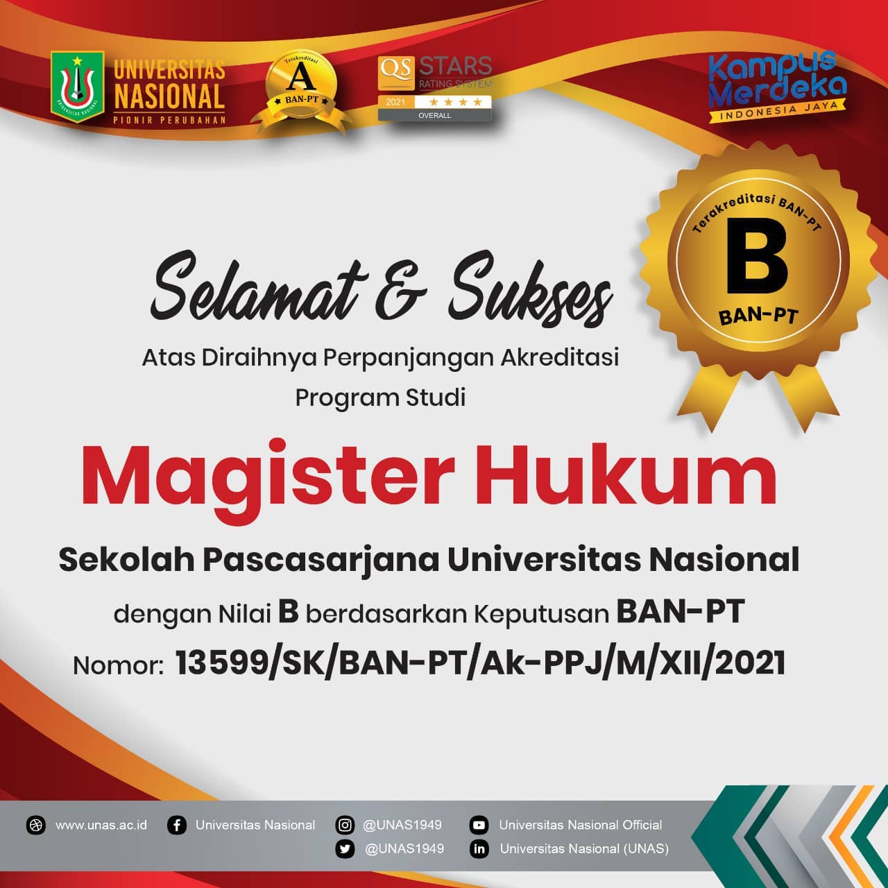 Selamat dan Sukses atas diraihnya... - Universitas Nasional | Facebook
