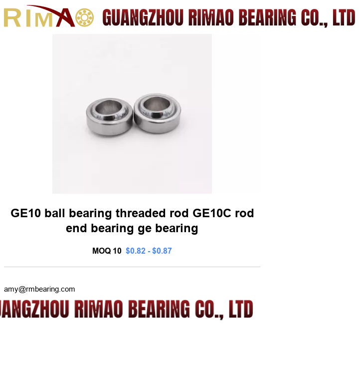 Guangzhou Rimao Bearing Co., Ltd. - GE10 ball bearing threaded rod ...