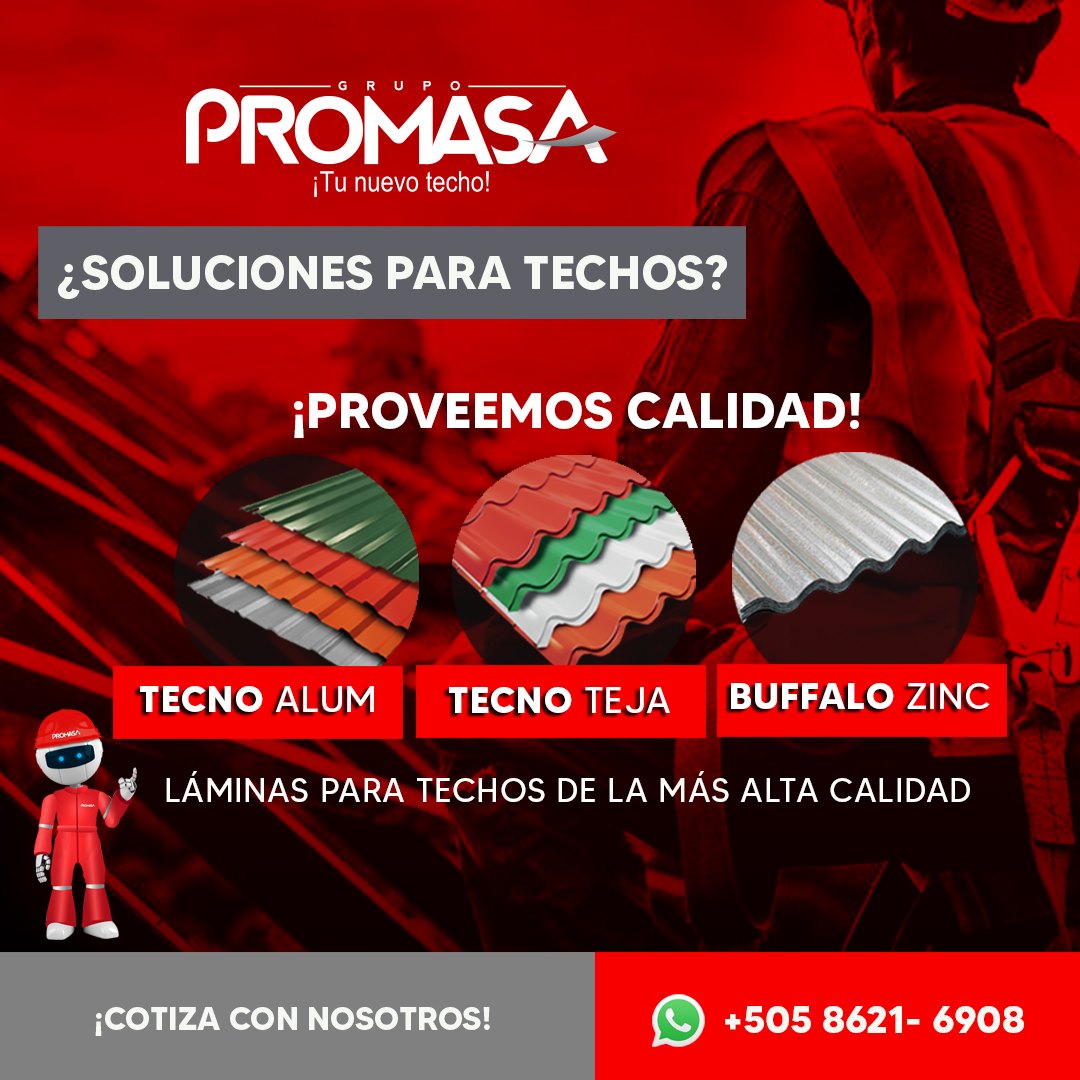 Nuestras láminas son fabricadas con... - Promasa Nicaragua