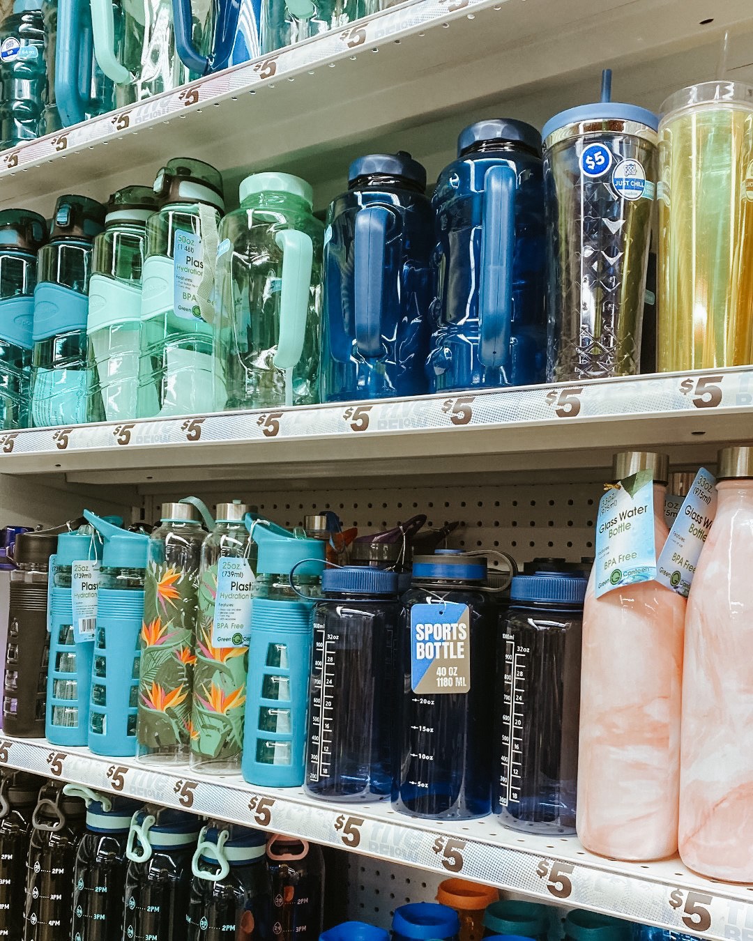 five below water bottles