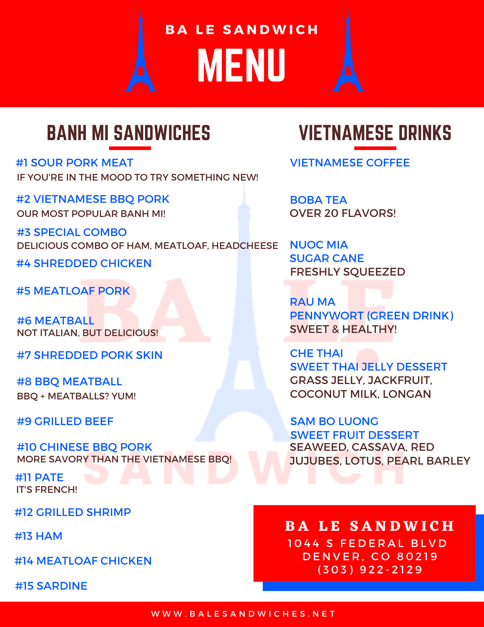 Ba Le Sandwiches | Denver CO