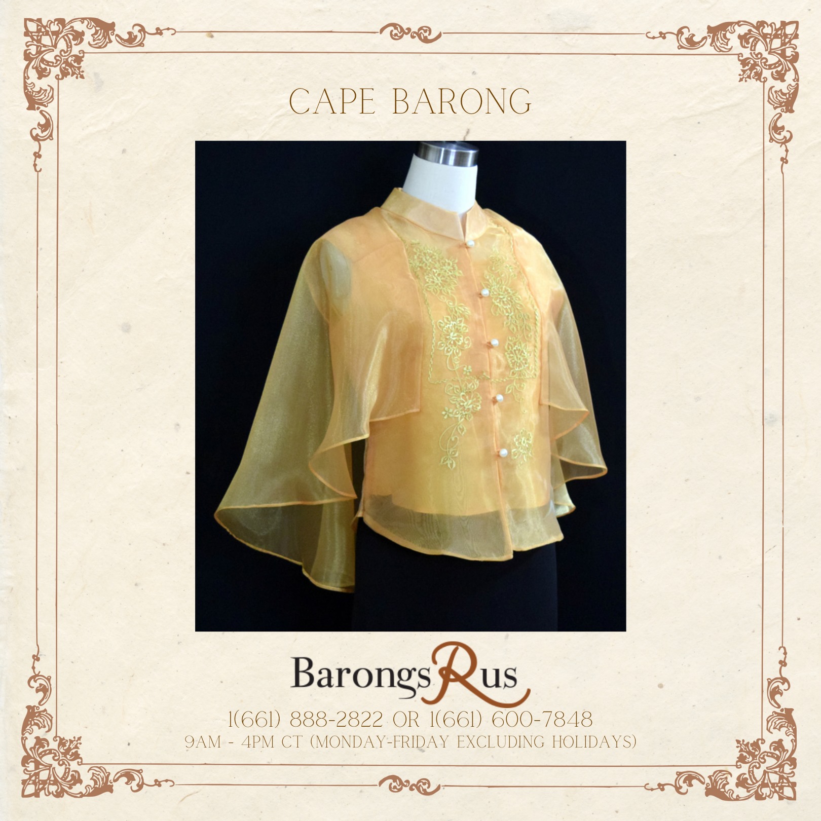 Barongs R Us - Vibrant coloured ladies’ barong adds a...