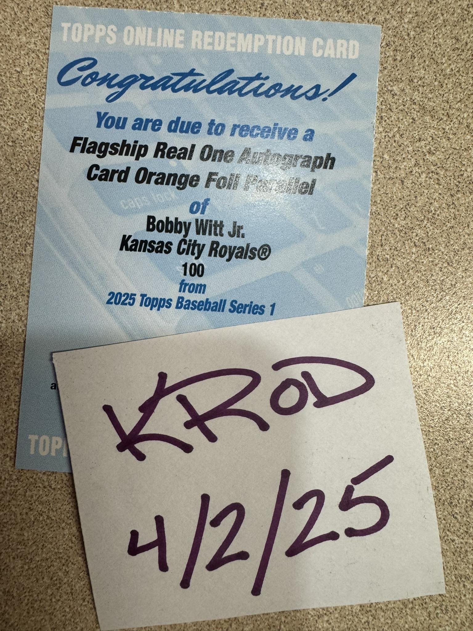 Whose autograph is on the 2025 Panini Select Bobby Witt Jr card?