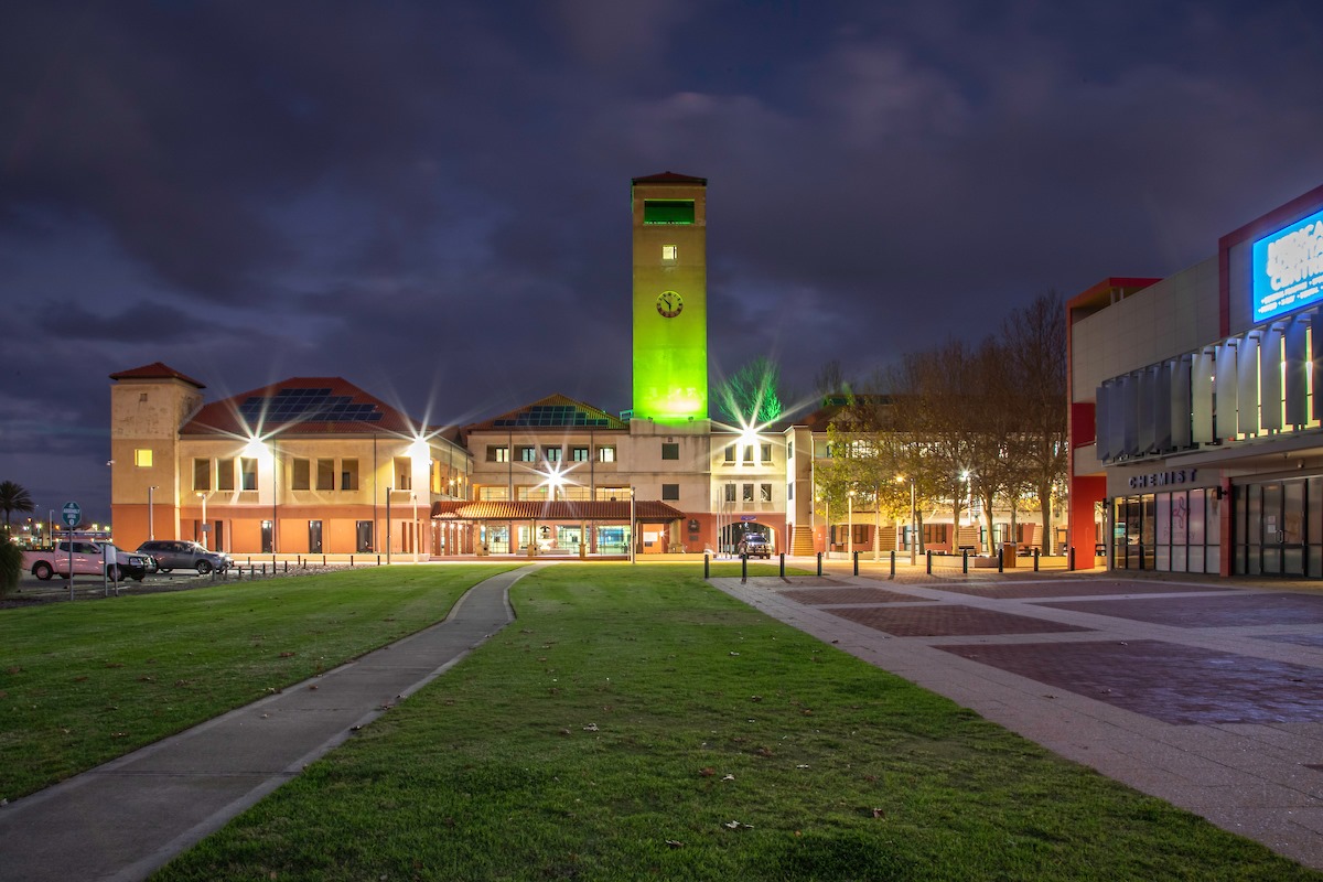 The clock tower at... - City of Rockingham – Local Government | Facebook
