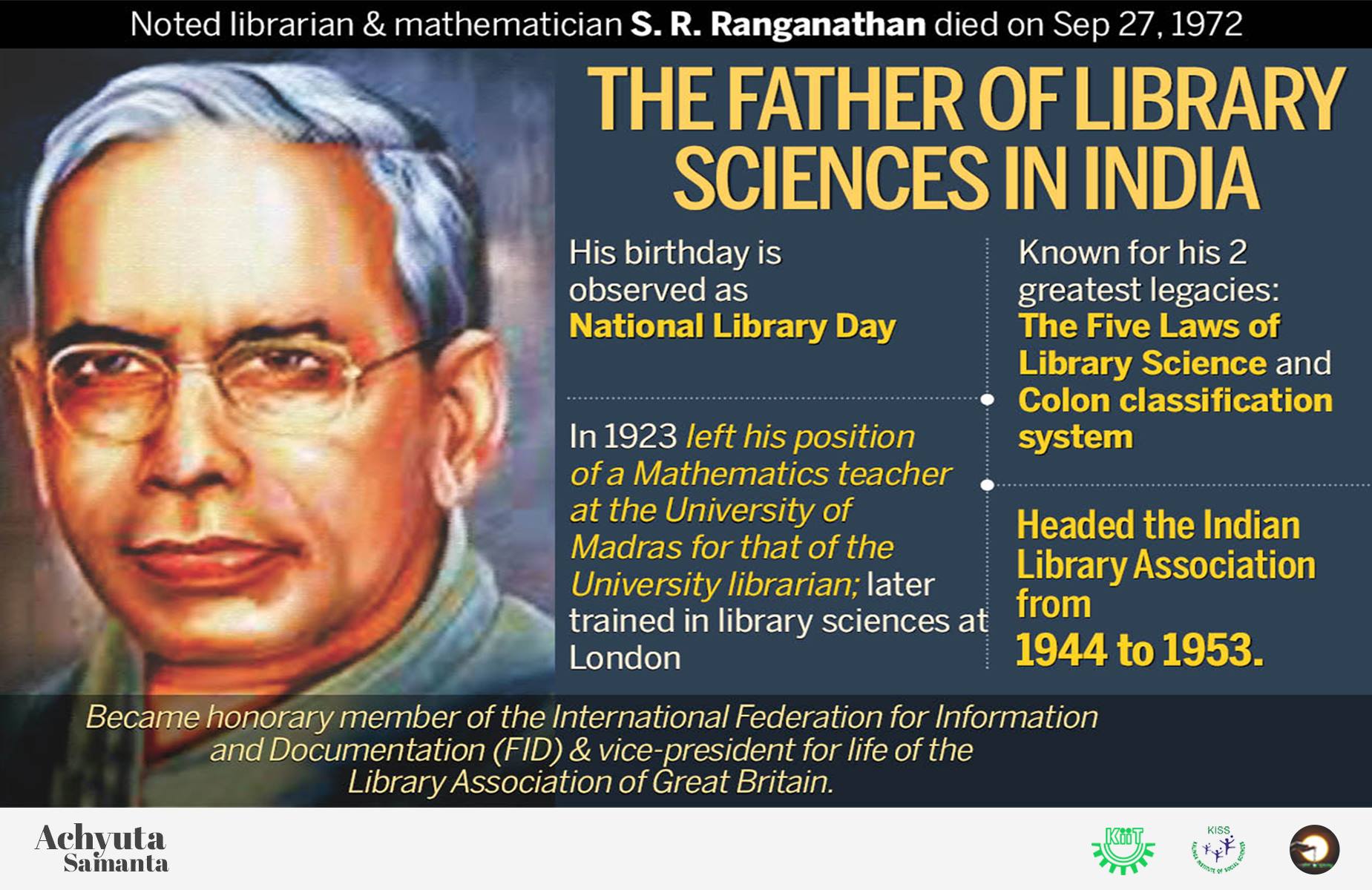 Achyuta Samanta - Tribute to Late Mr. S.R. Ranganathan,...