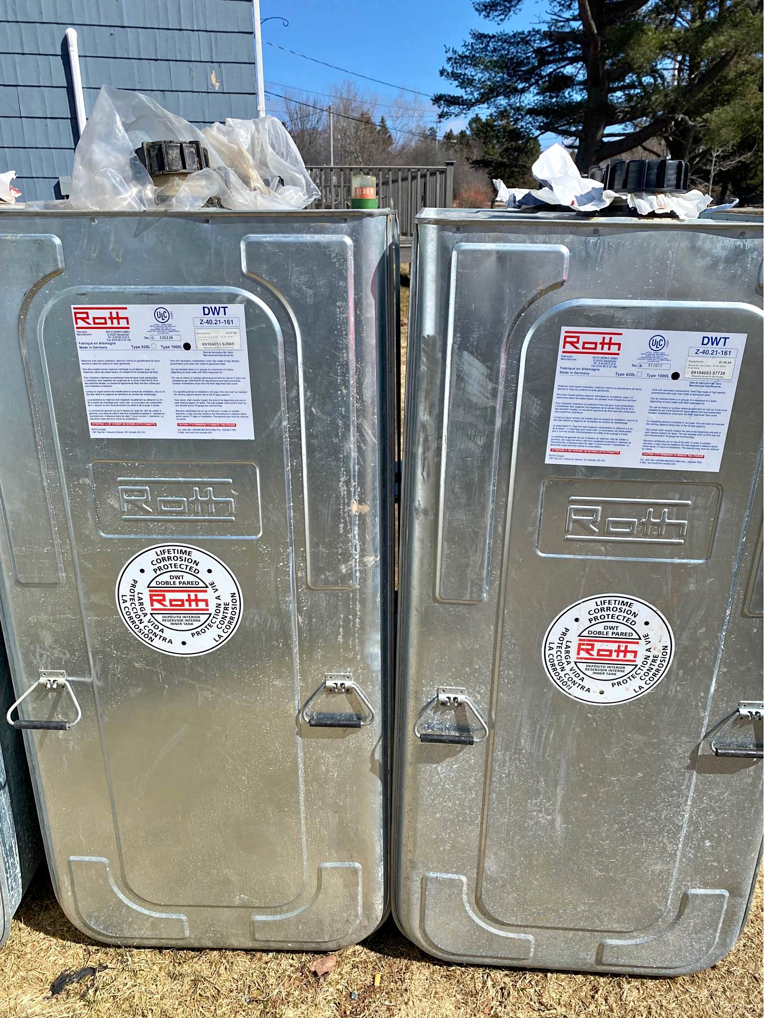 Roth 1000 ltr inside oil tanks - Water Storage & Rain Barrels ...