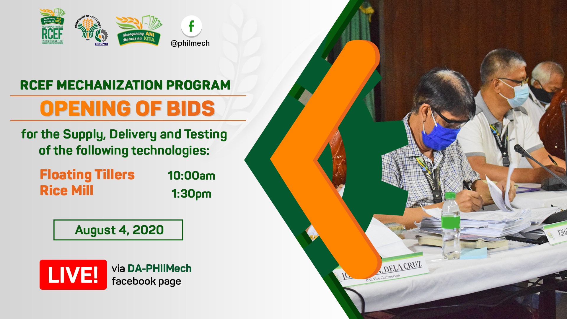 DA-PHilMech - Catch today's opening of bids for the... | Facebook