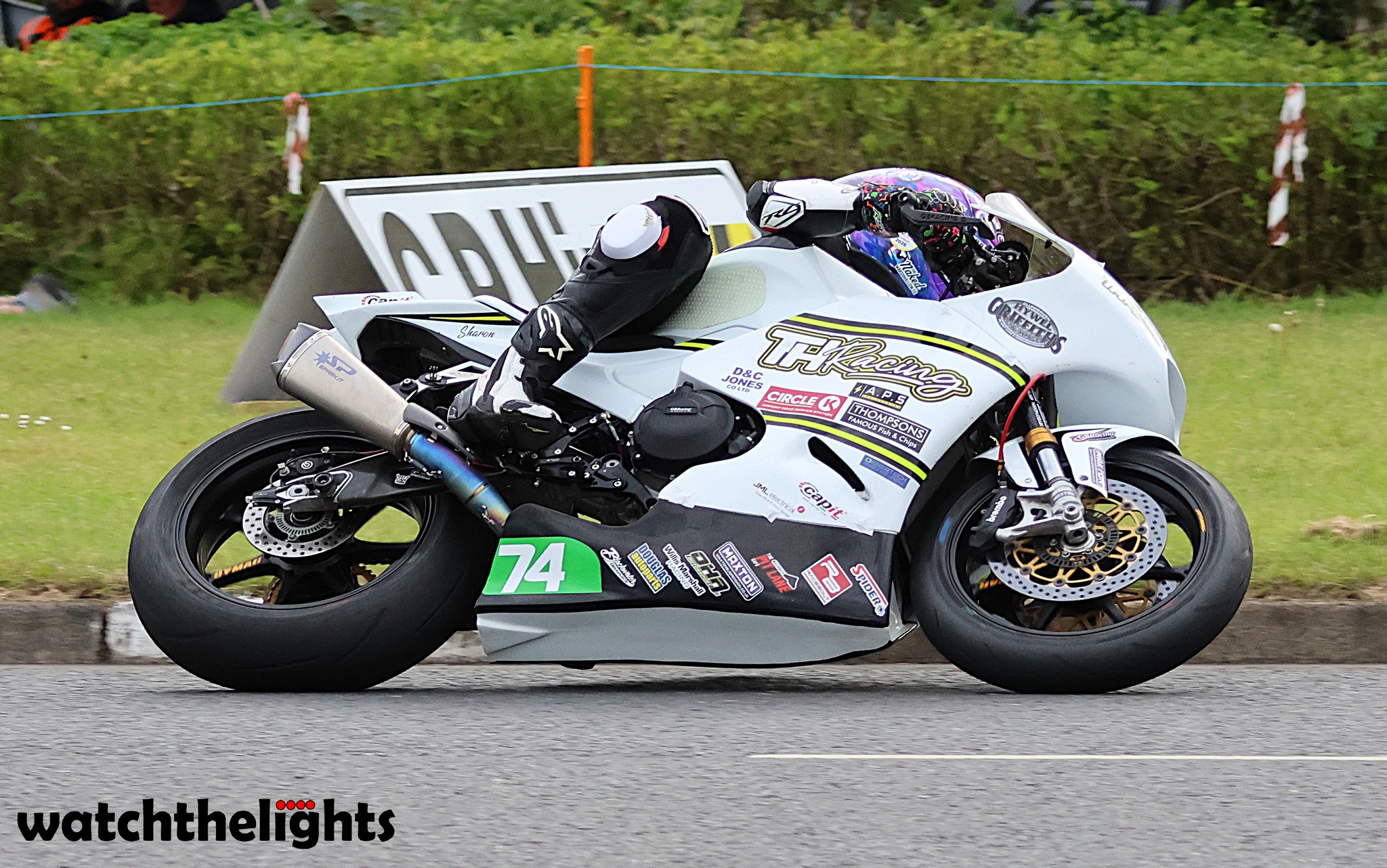 Joey Yorkshire Thompson rides Aprilia Supertwin
