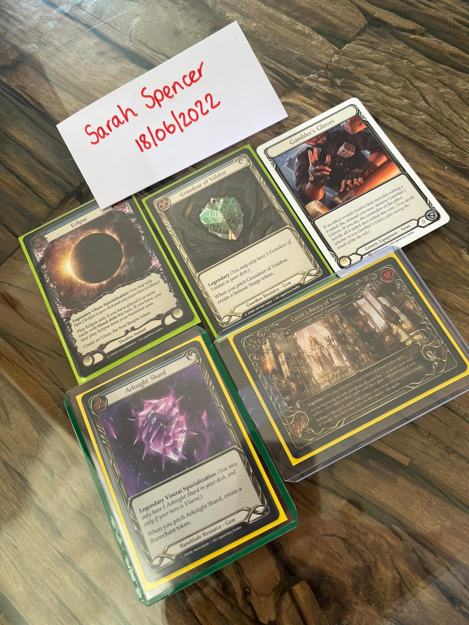 Flesh and Blood TCG Light and Shadow equipment set for sale