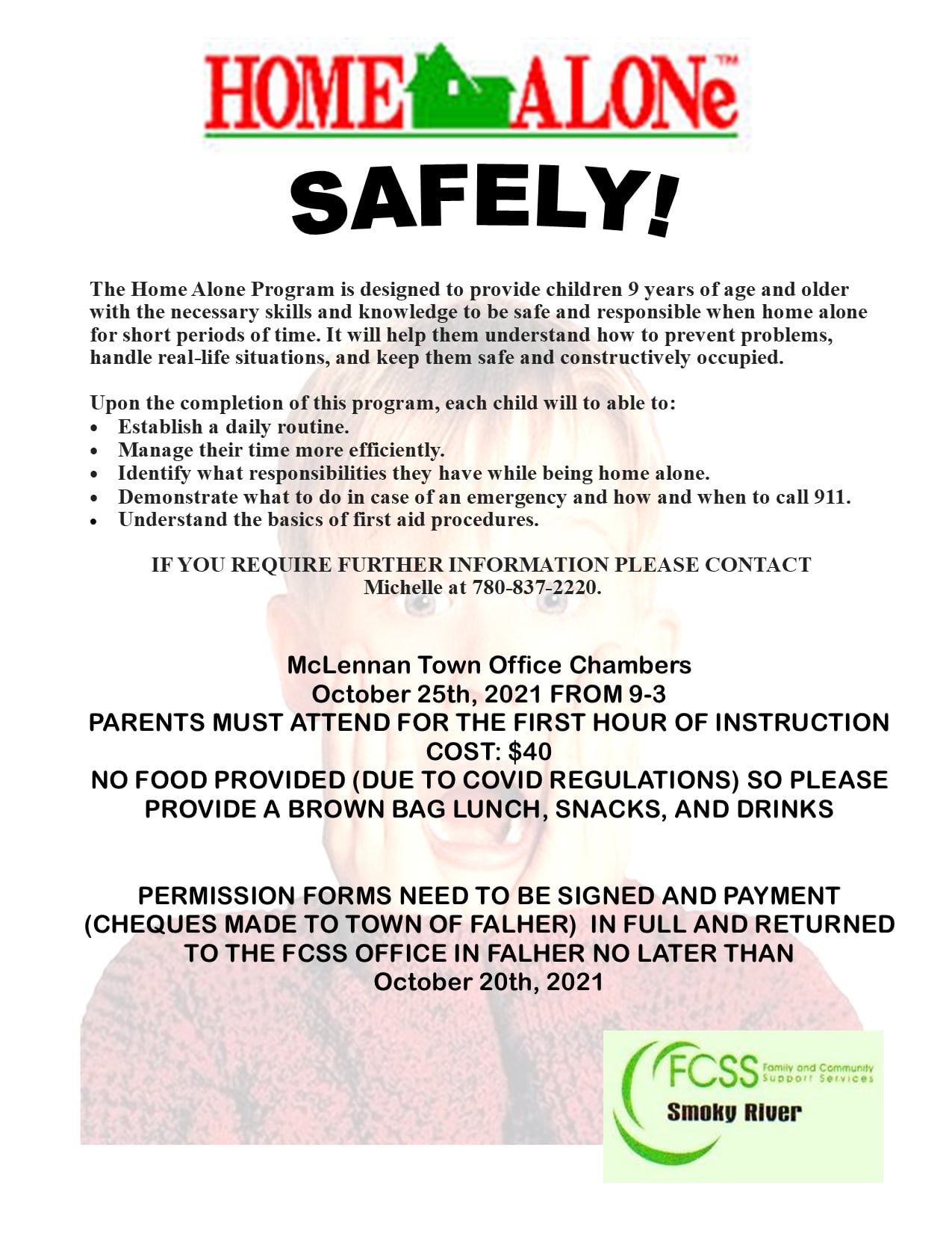 The Home Alone course is on October... - Smoky River Fcss | Facebook