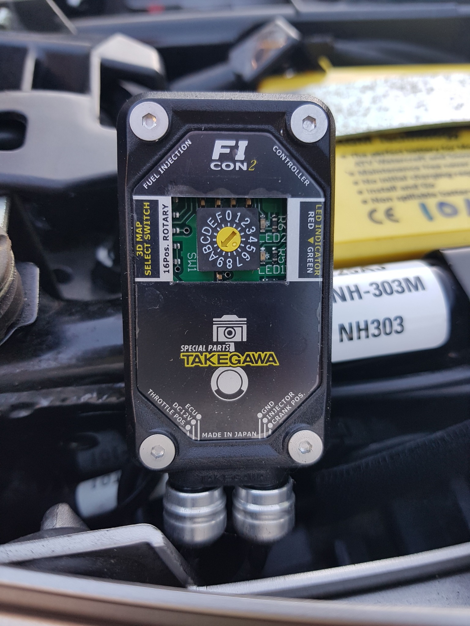 Is the F1 Con 2 controller setup correct for a Honda Grom with 181 