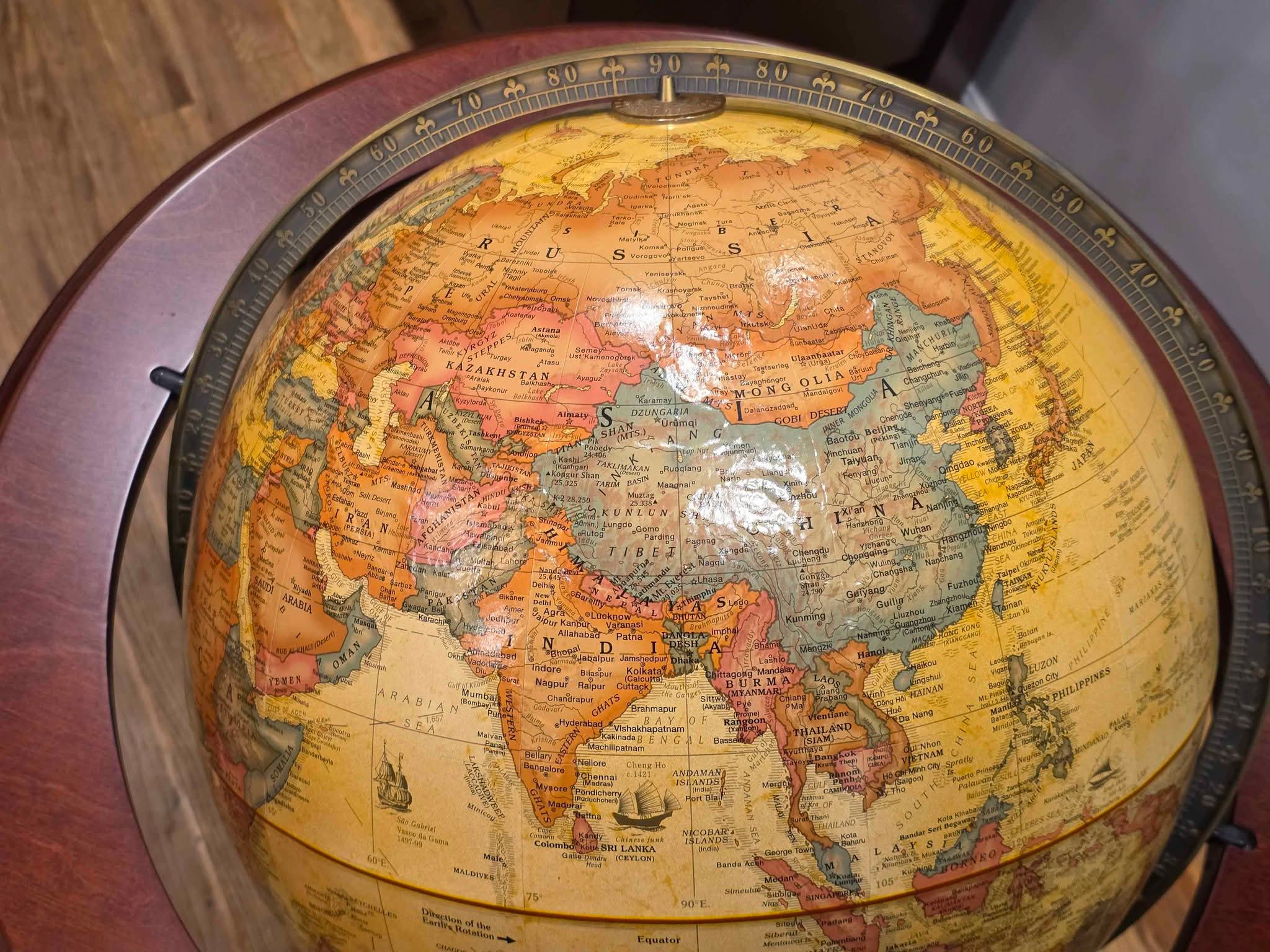 Large 16 inch Diameter Replogle World Classic Globe Antique Ocean Off ...