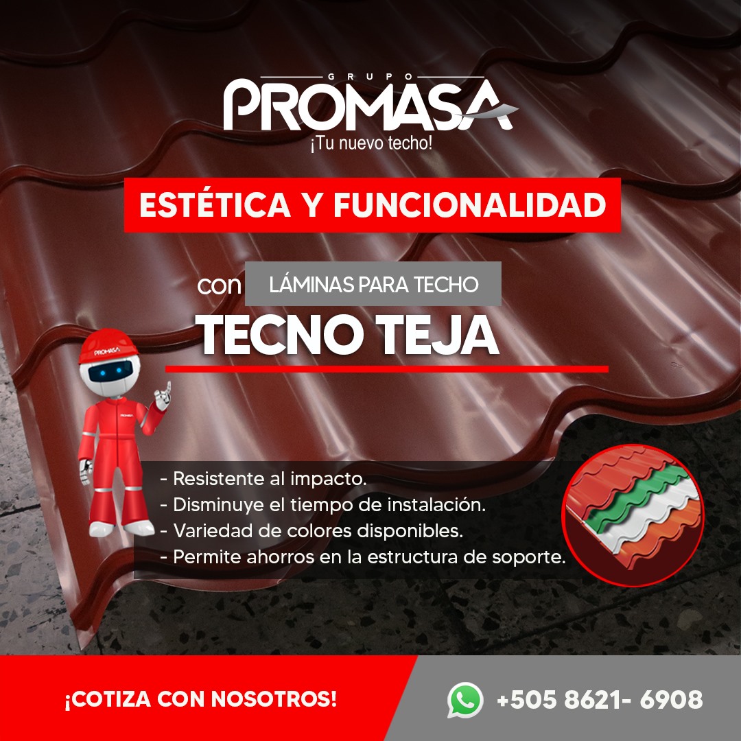 Las láminas TECNO TEJA de PROMASA, son... - Promasa Nicaragua | Facebook