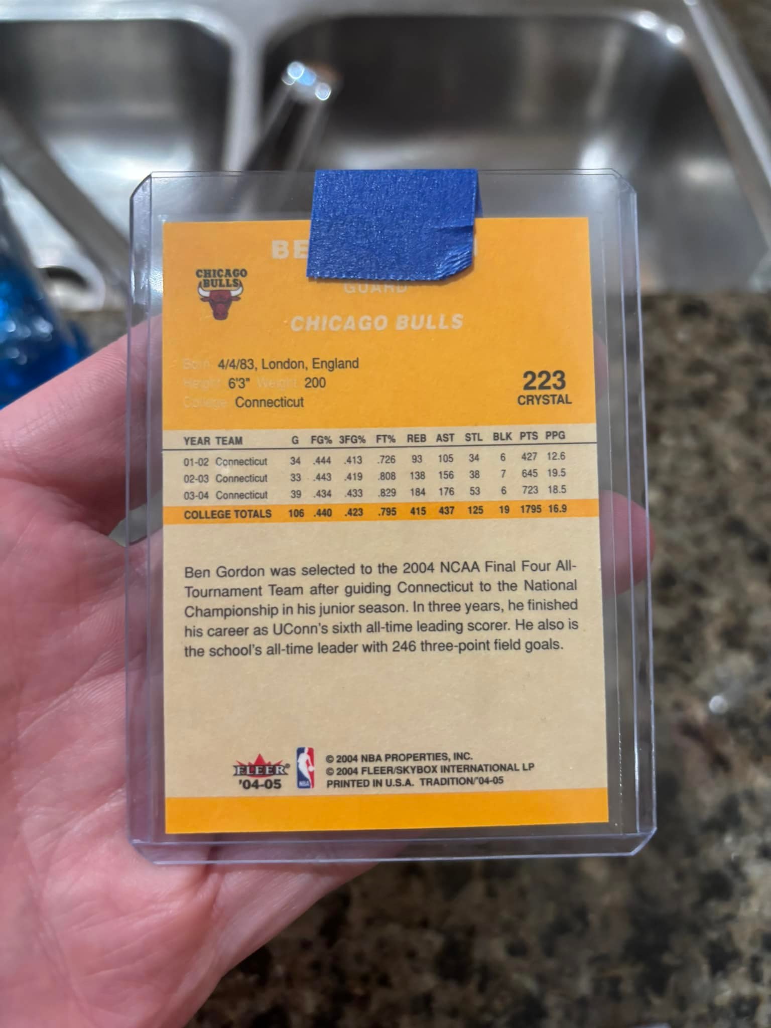 Fleer Tradition 2004-05 card confusion. Is it a Crystal Parallel /75?
