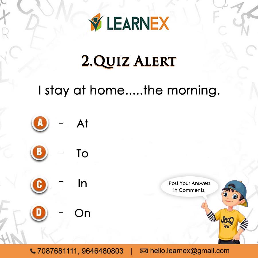 LEARNEX - 🎯 Test your English 🎯 2.Choose correct option