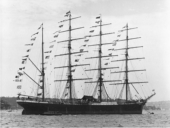 Pamir as flagship of Australia Day Regatta 1947