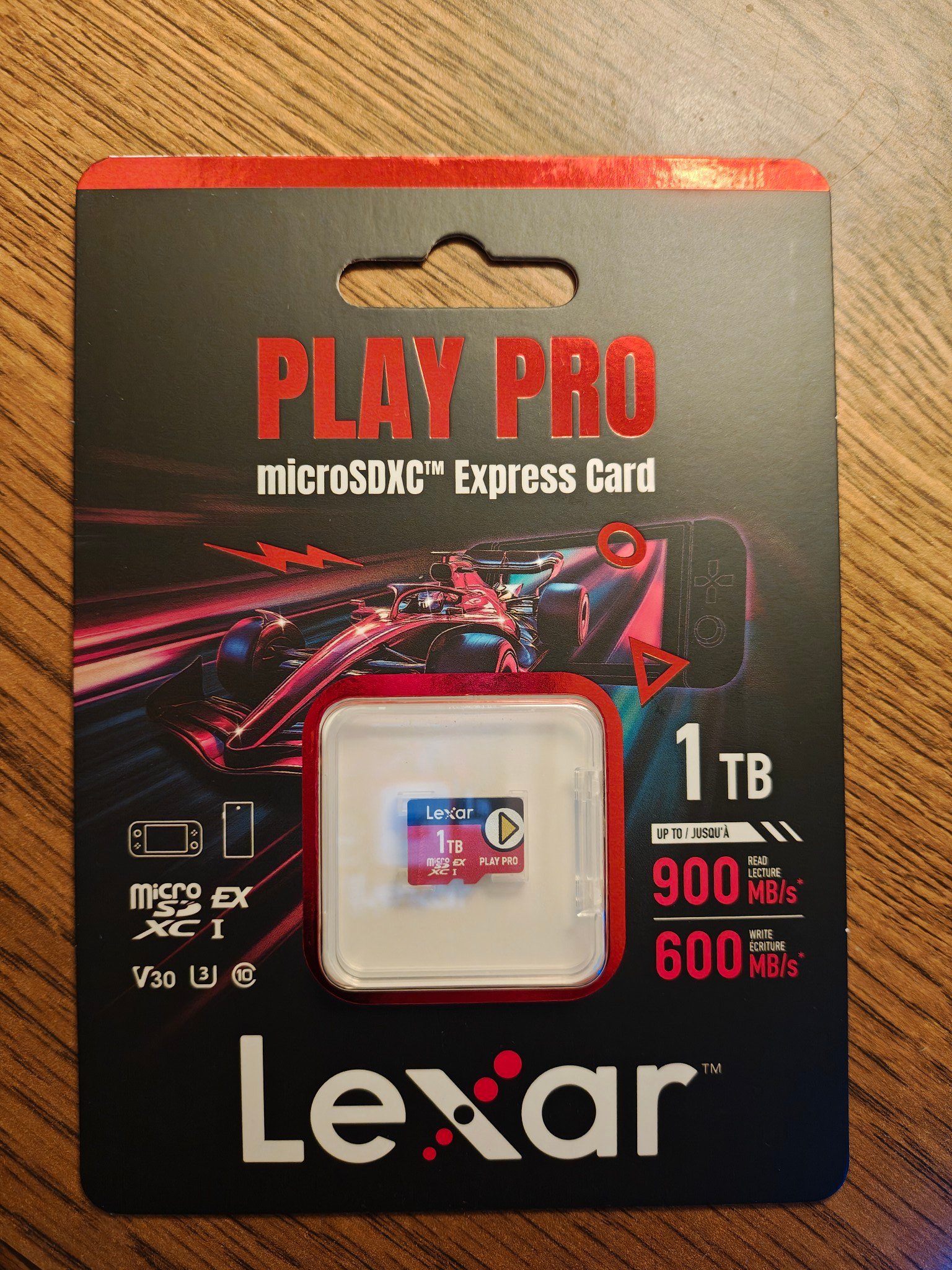 Lexar 1TB PLAY PRO microSD Express Card Switch 2 UHS-I SDXC 900/600 MB/s IN HAND
