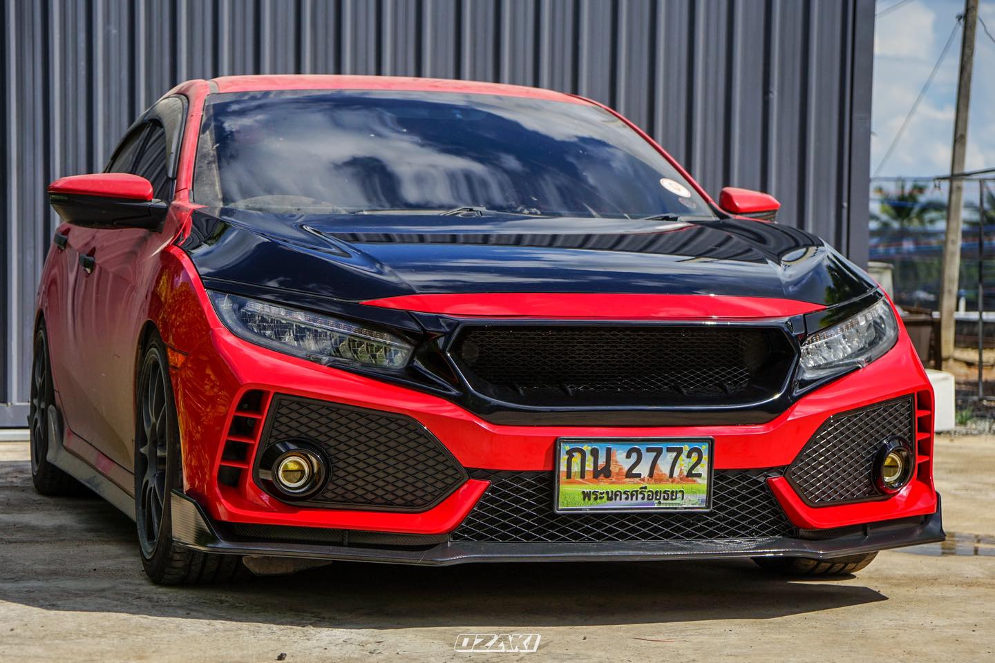 ส่งงาน CIVIC FC แปลงหน้า Type R พร้อมกระจังหน้า J’s racing + ไฟตัดหมอก ...