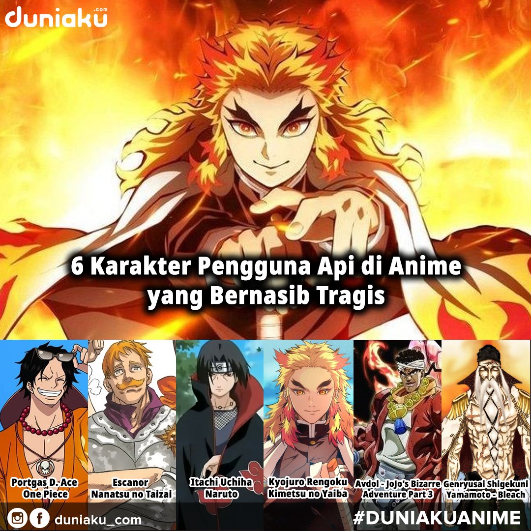 Duniaku.com - Awalnya, api adalah elemen khas tokoh utama...