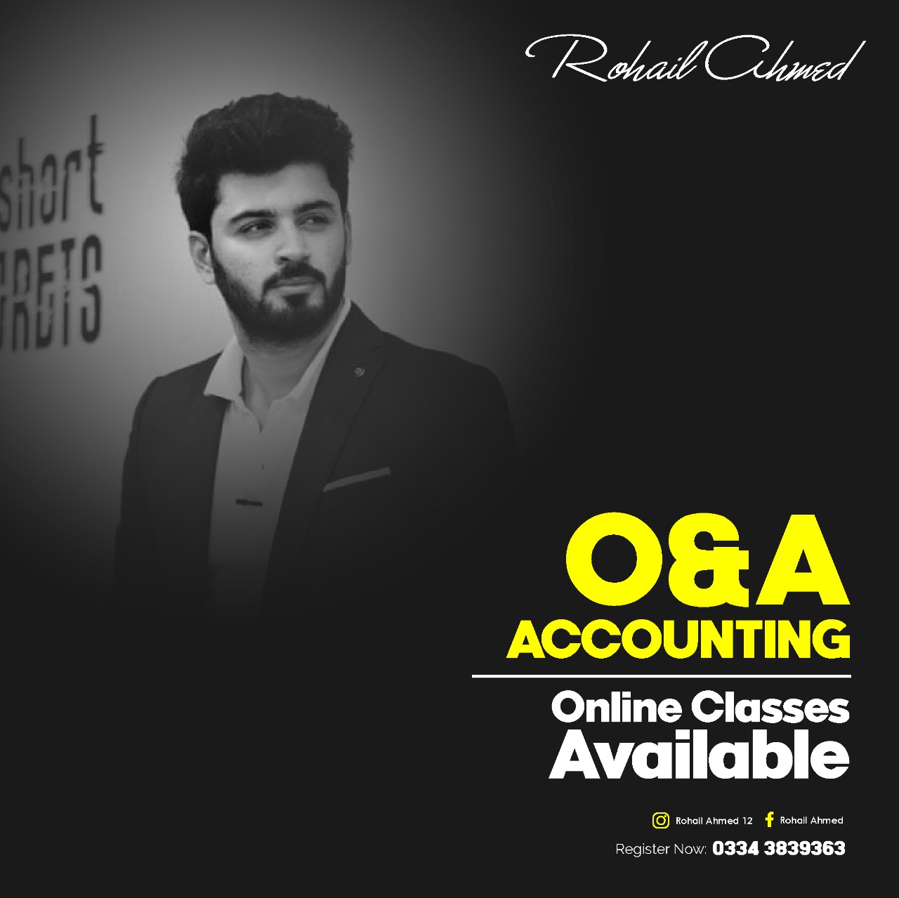 Rohail Ahmed - Sir Rohail Ahmed is starting fresh batches...