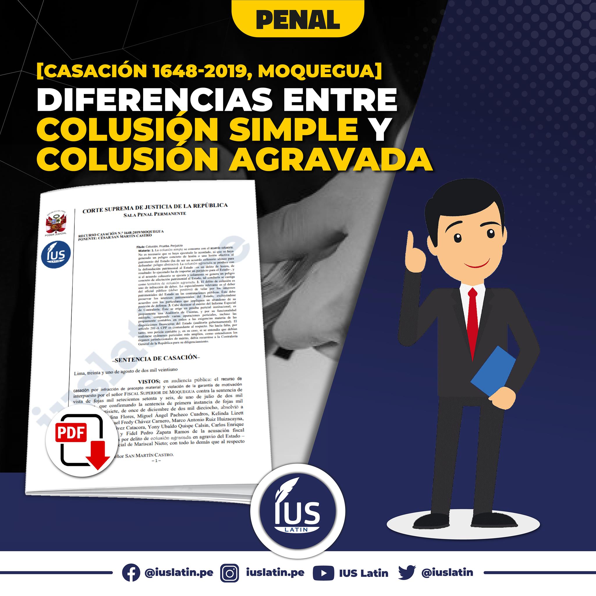 📌 #jurisprudencia | Diferencias entre colusión simple y colusión ...