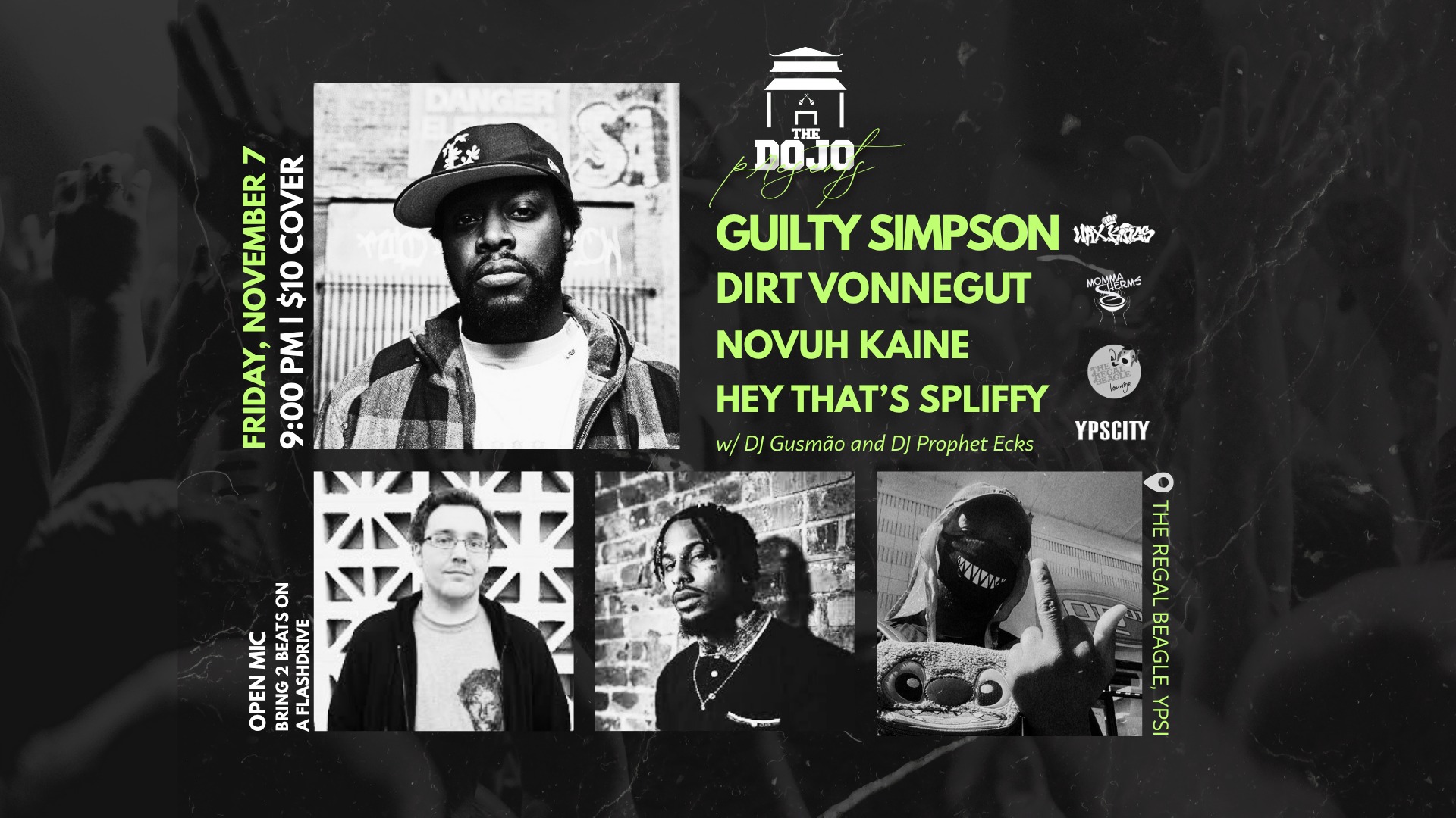 The Dojo Open Mic: Featuring GUILTY SIMPSON, DIRT VONNEGUT, NOVUH KAINE ...
