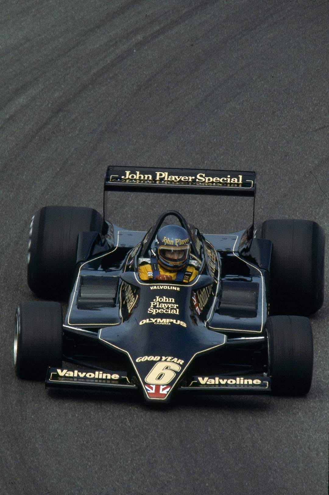 シンプソンBlack Lotus International psa7 Ronnie Peterson drives JPS Lotus Ford 79 at 1978 Swedish Grand Prix