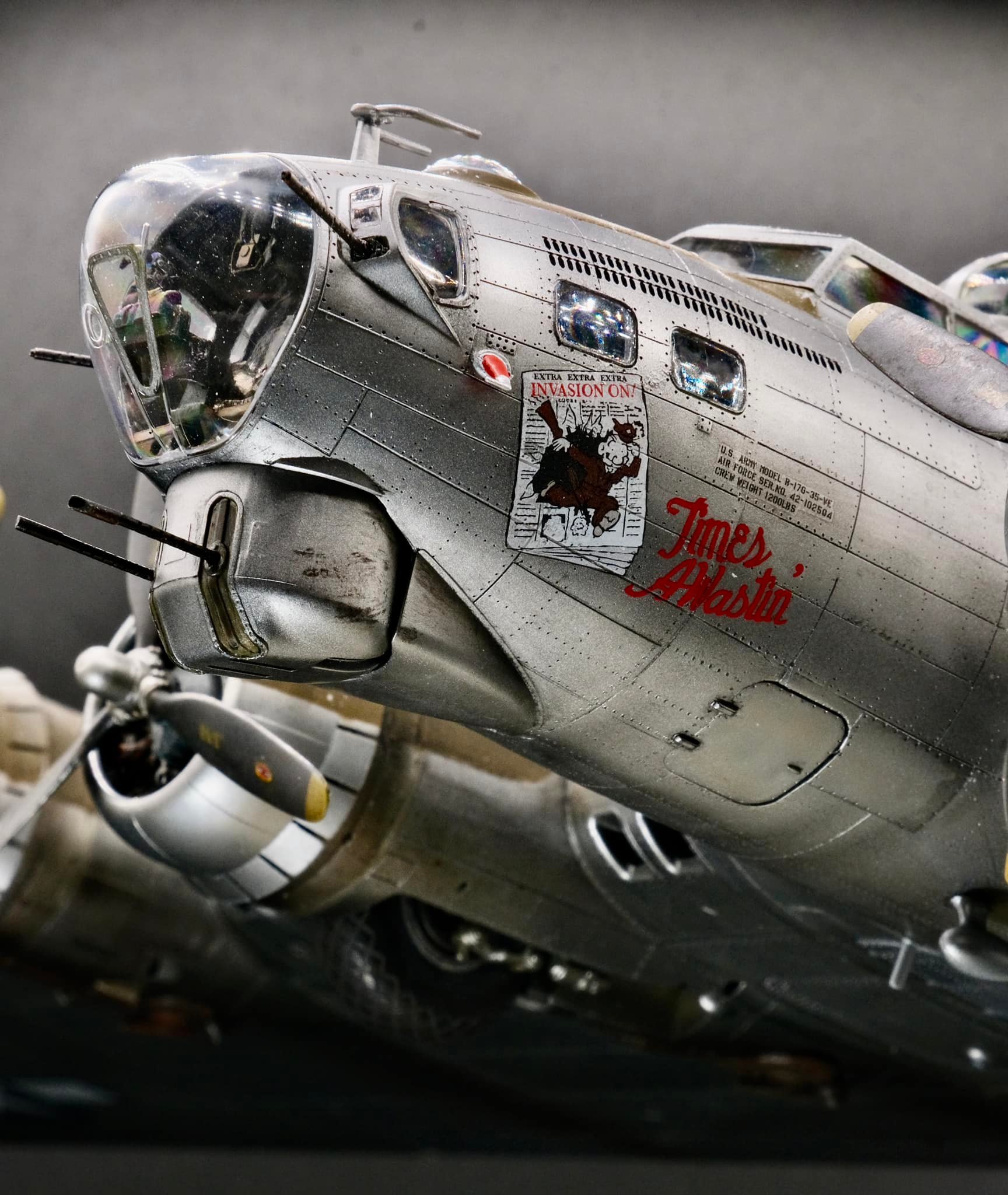 1/48 HK B-17G model with Times A-Wastin' nose art