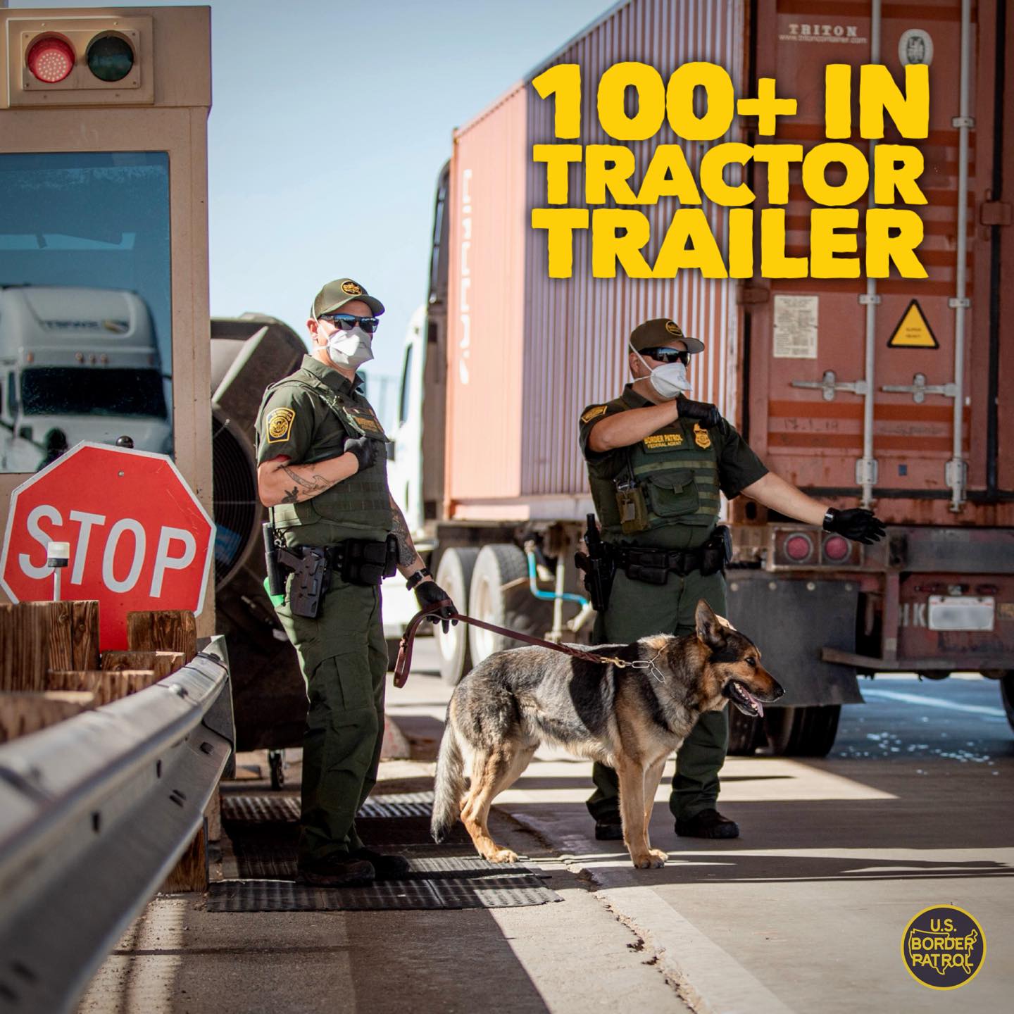 US - Last night, Agents arrested 102 migrants in a single tractor ...