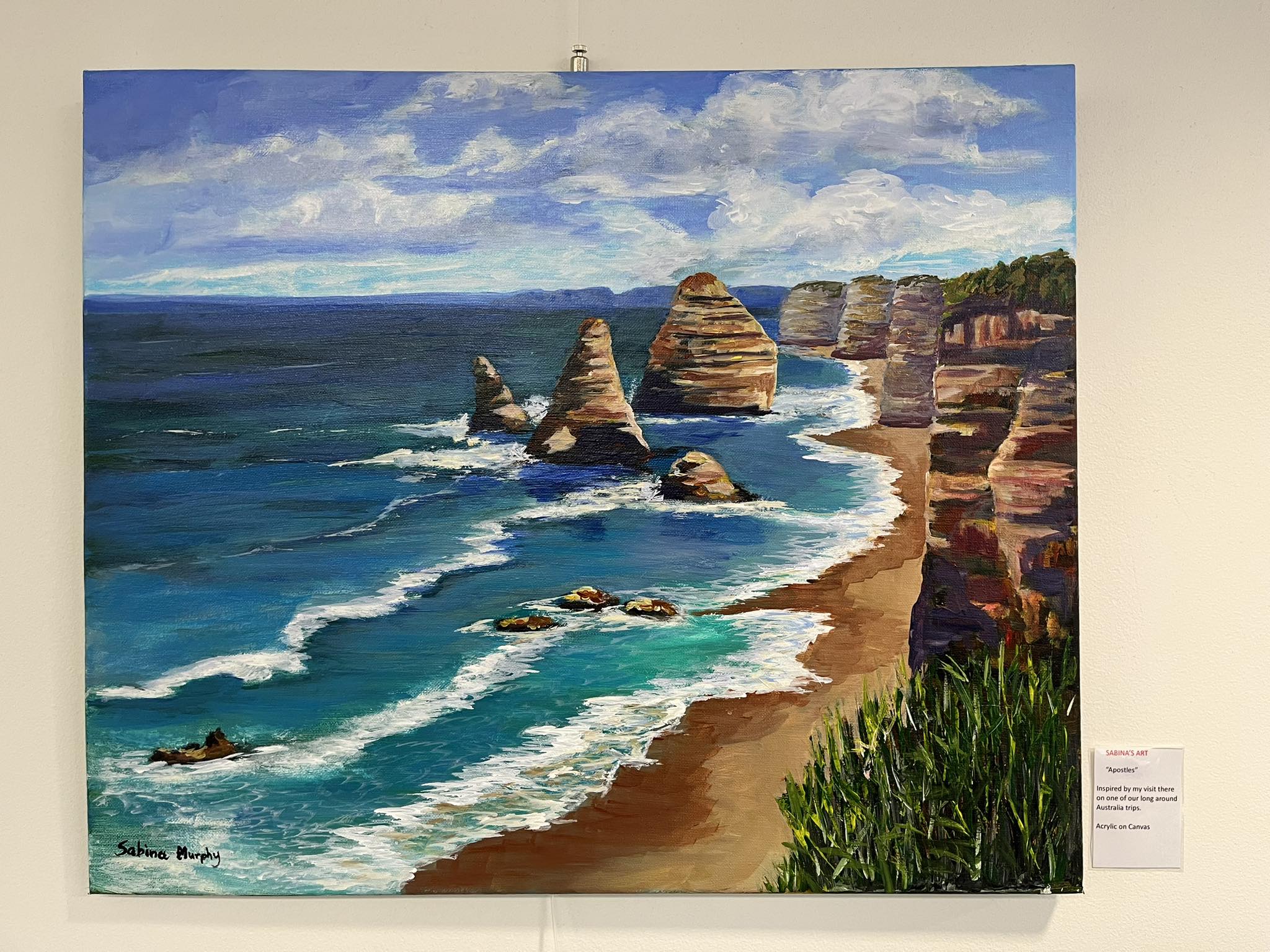 Acrylic painting of the Twelve Apostles in Victoria, Australia