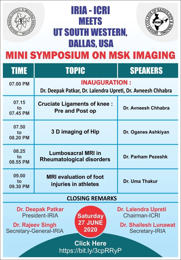 UT - The Indian Radiological & Imaging Association and the Indian ...