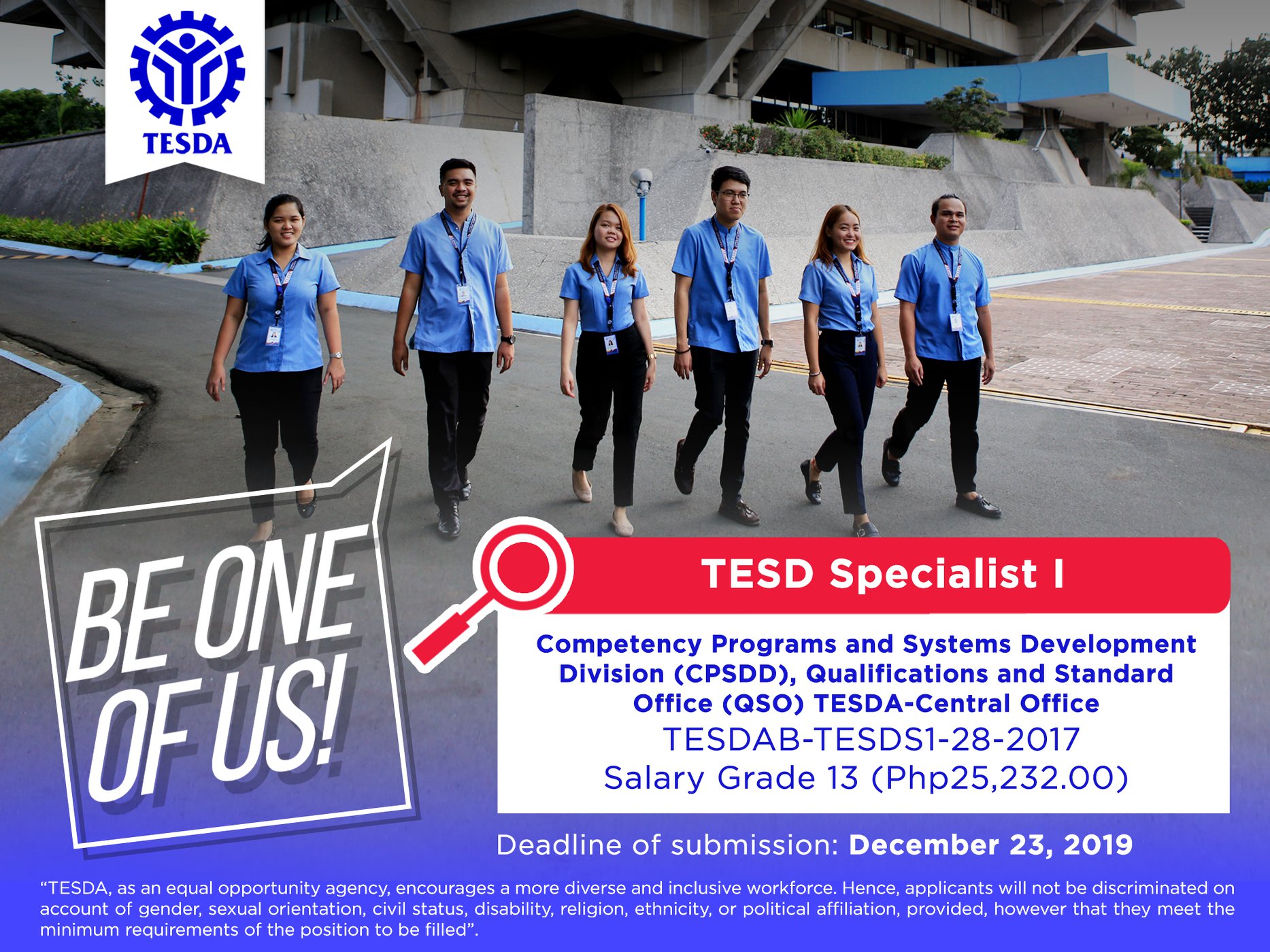 TESDA - Want to work with a purpose? Check out the... | Facebook