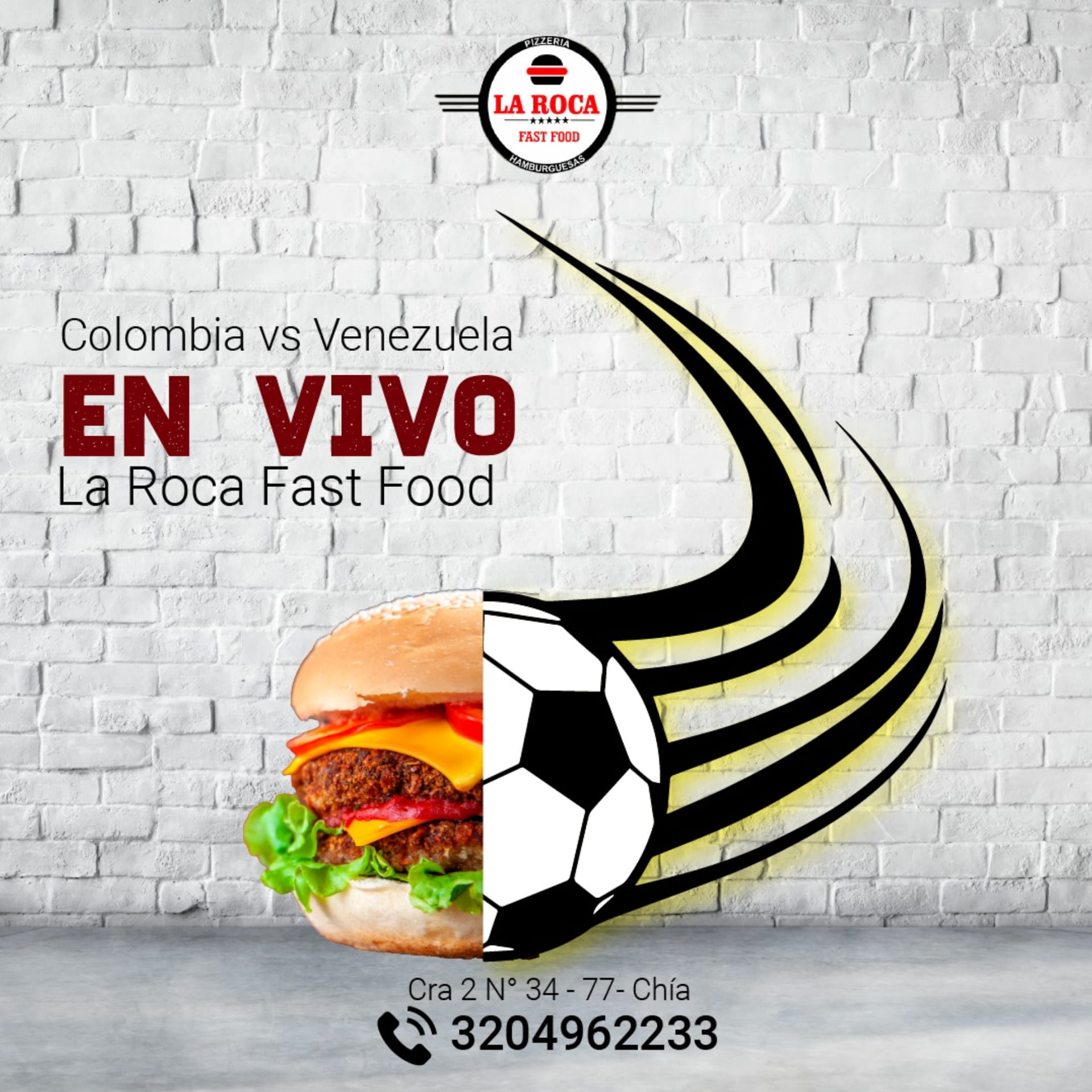 La Roca Fast Food - Hoy la cita es las 7:00pm ⚽ Veamos juntos el final ...