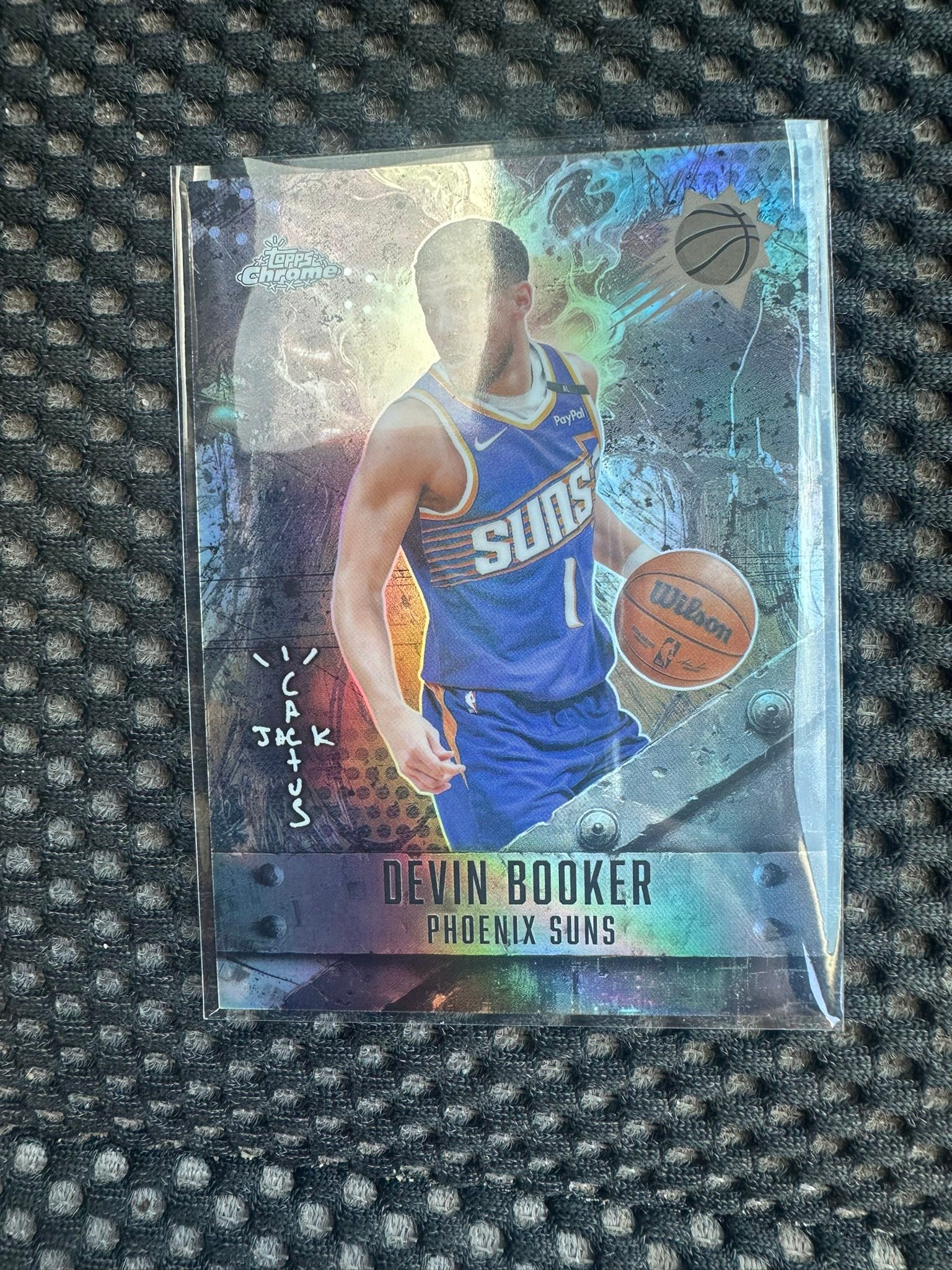 Devin Booker sports card from Topps Chrome pack