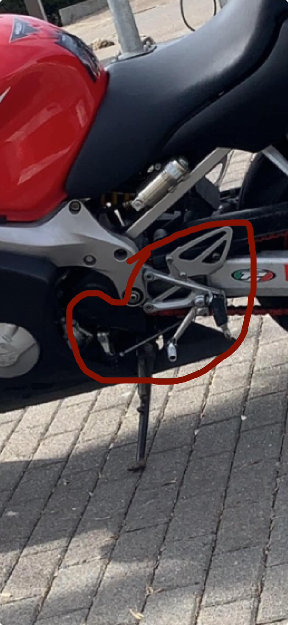 What footrest system with shift linkage fits 2002 Honda CBR 600 F4?