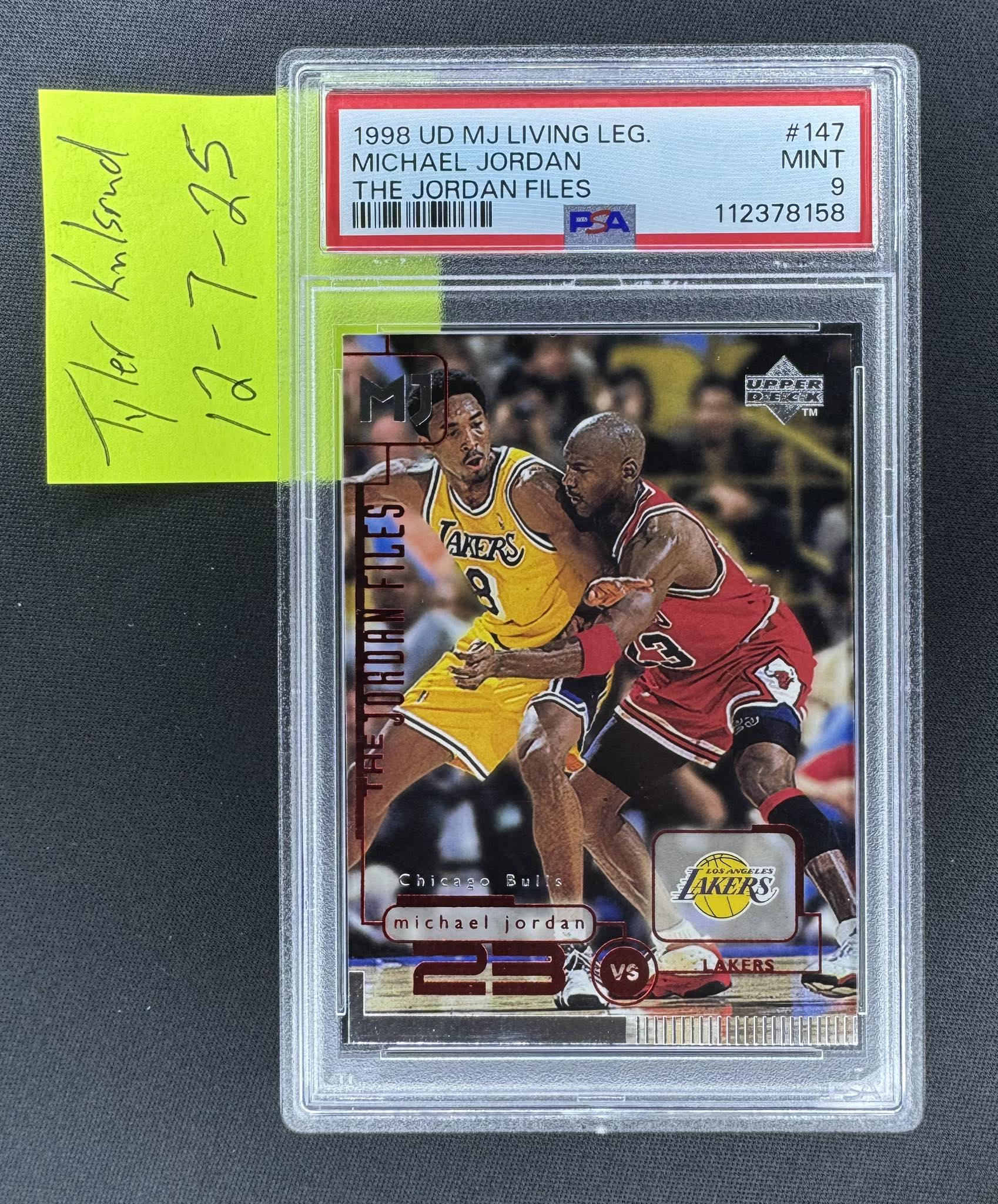 1998 UD Jordan Files #147/w Kobe PSA 9