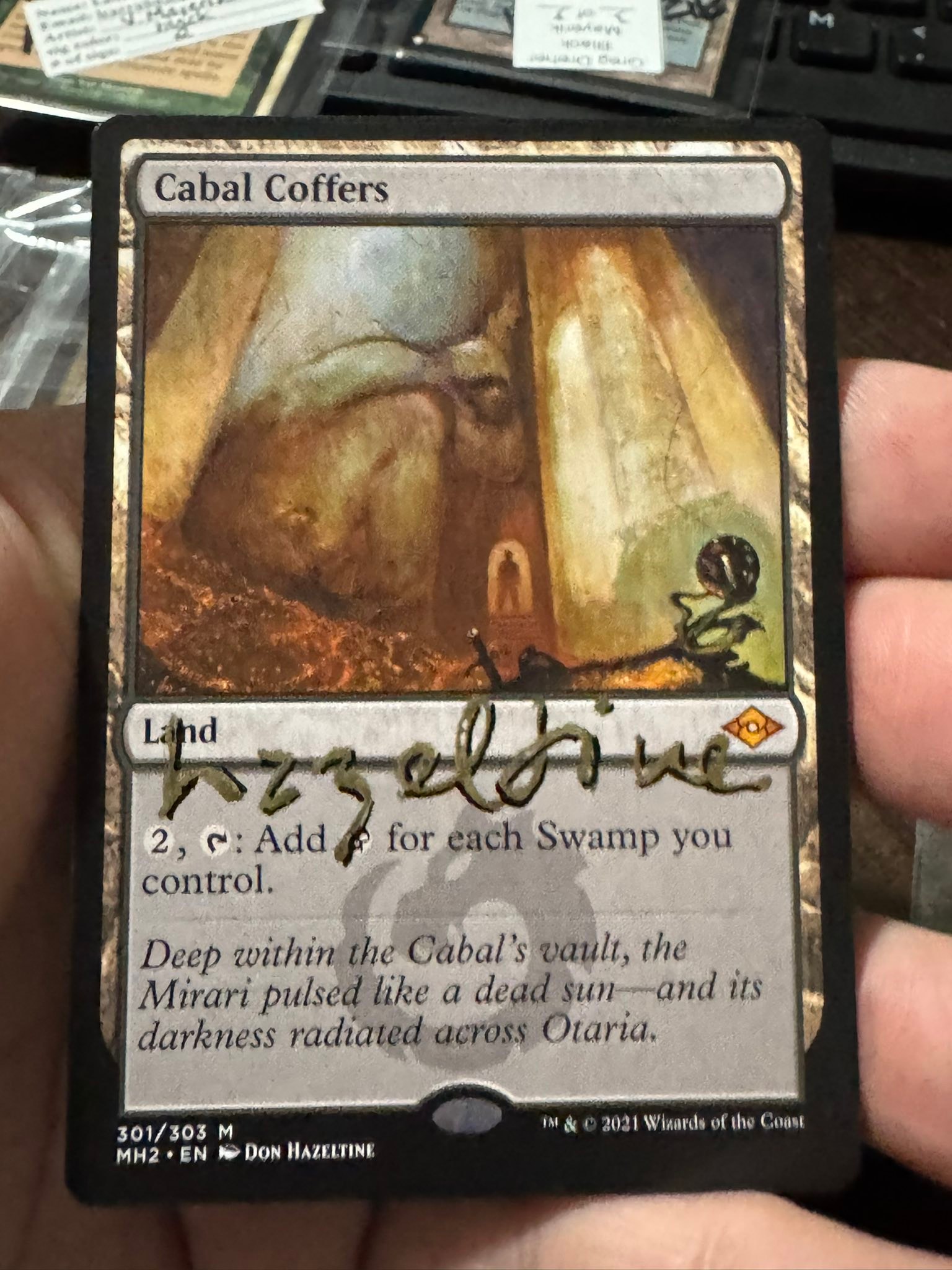 Cards returned from artist signature service