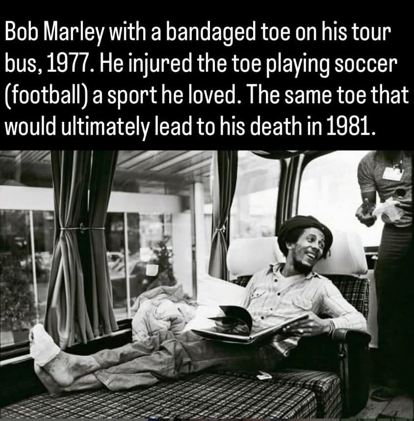 bob marley's toe reel big fish  Bob Marley, born on