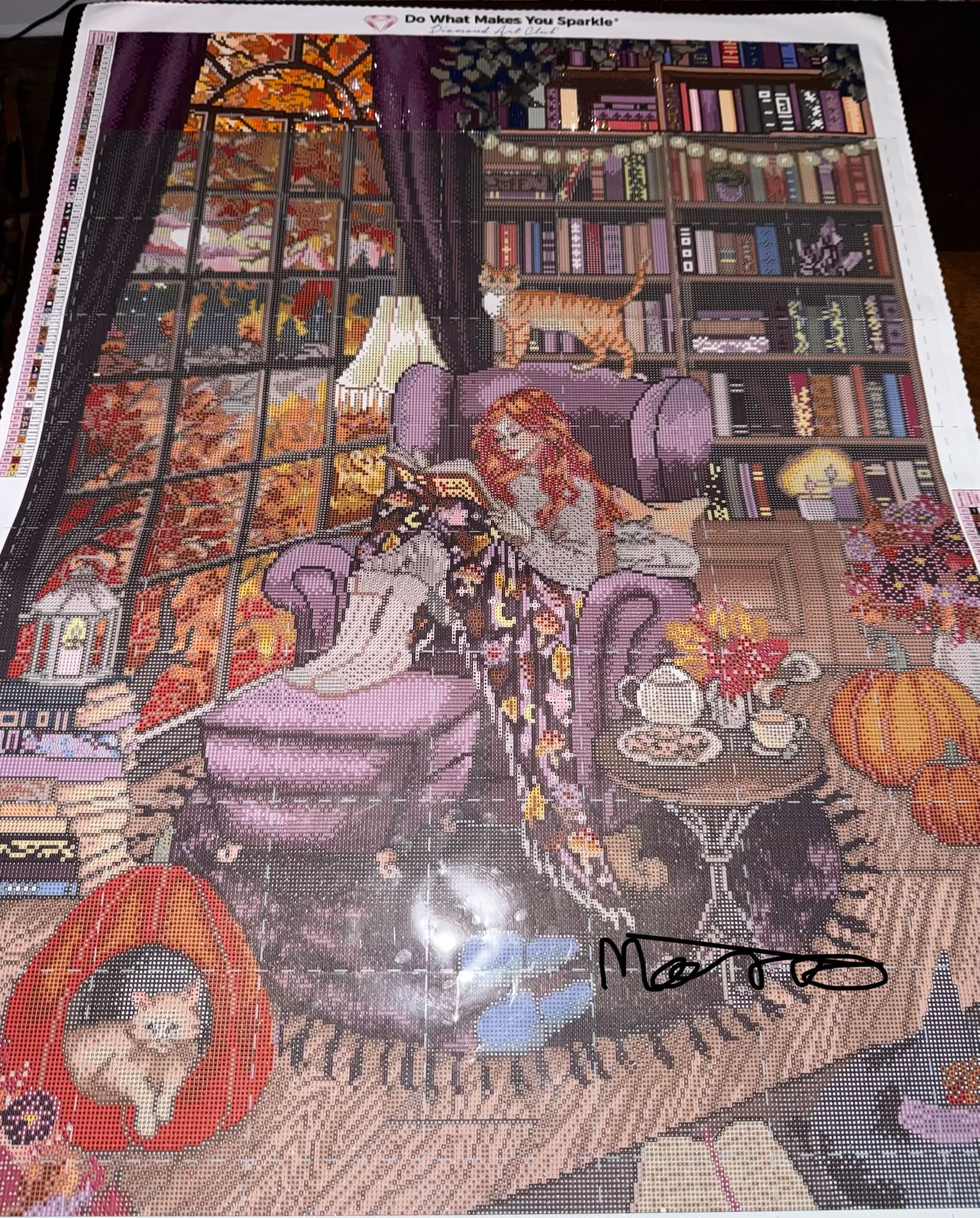 Cozy Autumn diamond art kit details