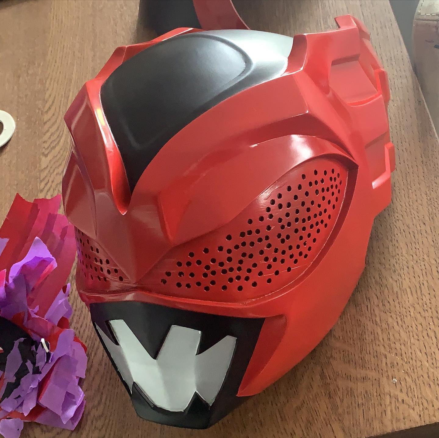 WIP Red Psycho Ranger Helmet 🔥 . . . .... - Rangers Remorphed