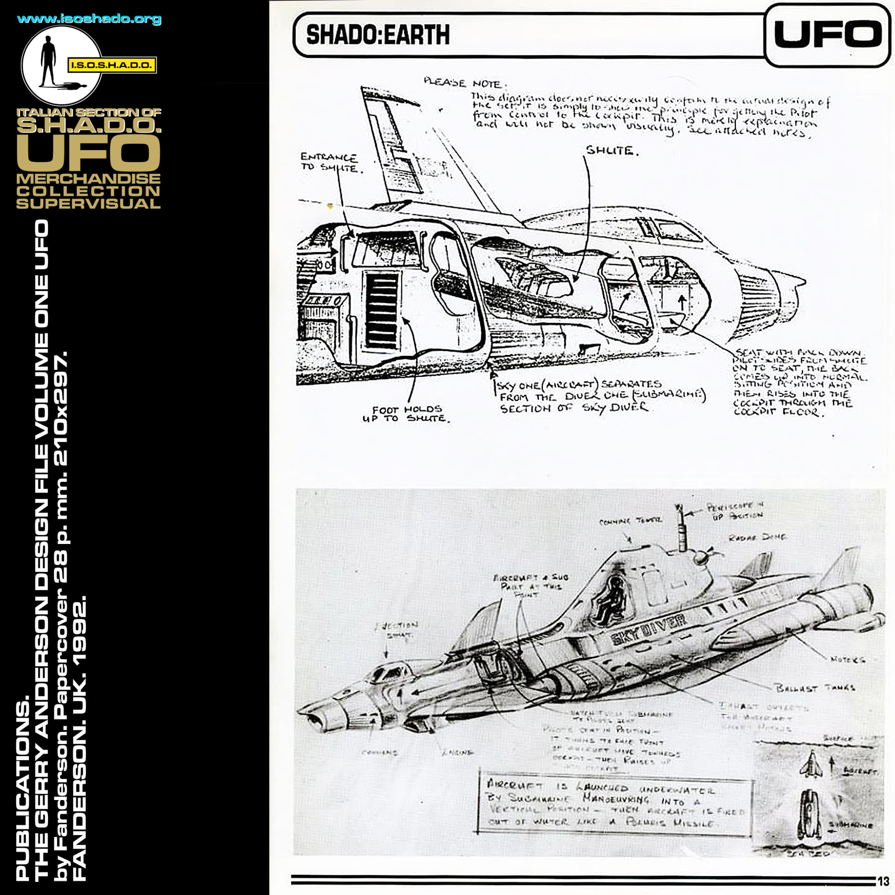 PUBLICATIONS. **THE GERRY ANDERSON DESIGN FILE VOLUME ONE UFO** by