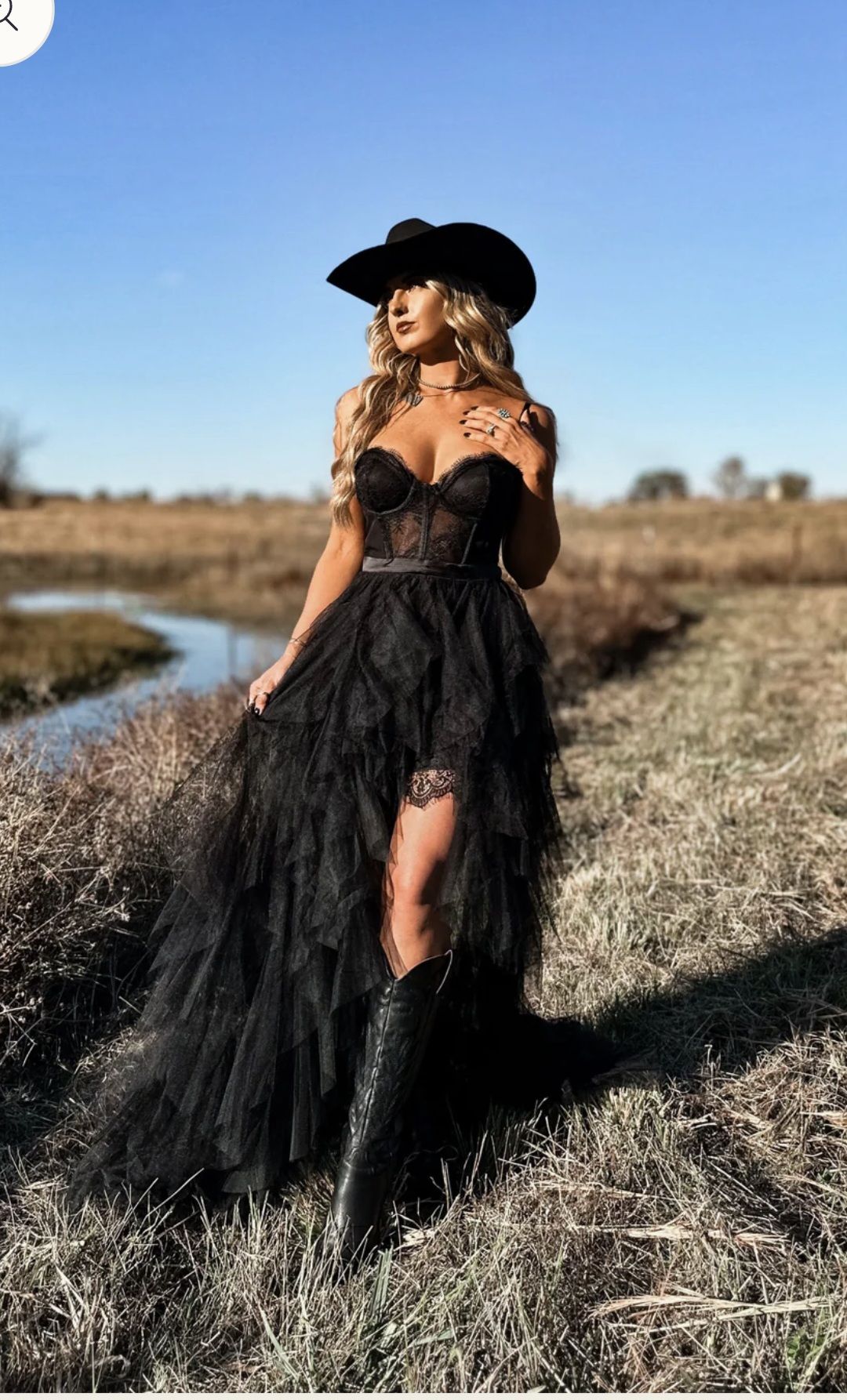 cut out peplum dress Black Two-Piece Set Recreating the Iconic 'Atonement' Skirt/Dress length type:Longer (Height 163cm & above) LONG DRESS Cut out YGroup_L1663