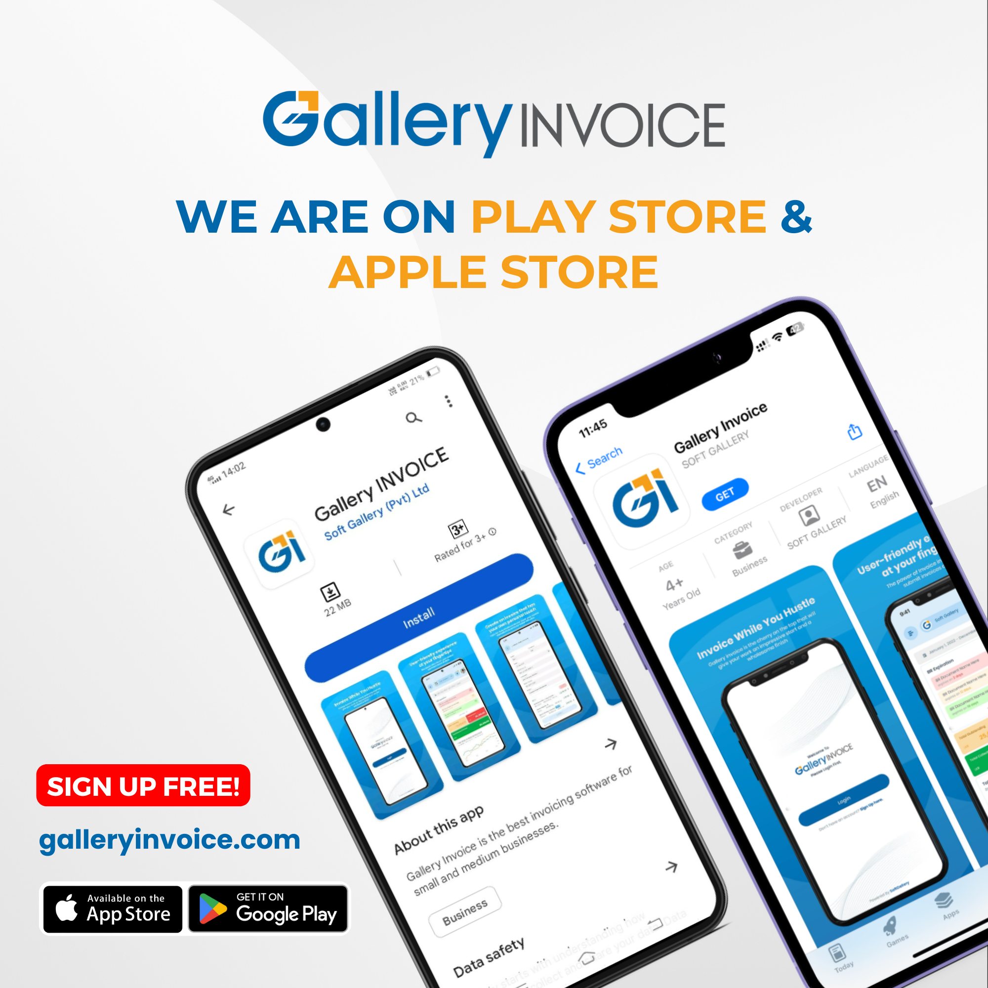 Gallery Invoice - You Can Find Us on Google Play and the... | Facebook