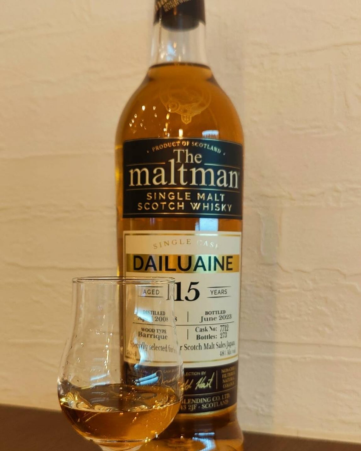 限定品 モルトマン ダルユーイン15年2008 バリック 700ml 48% The malt