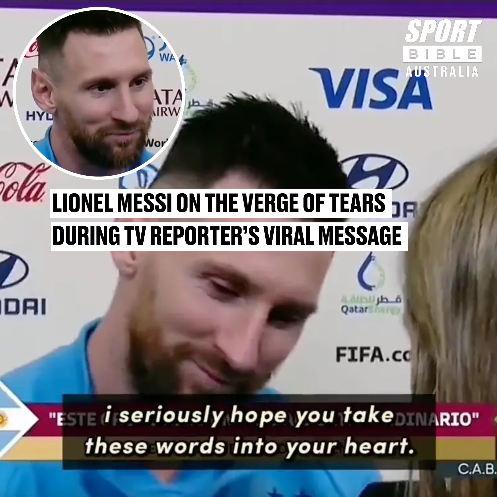 A reporter thanked Lionel Messi for... - SPORTbible Australia