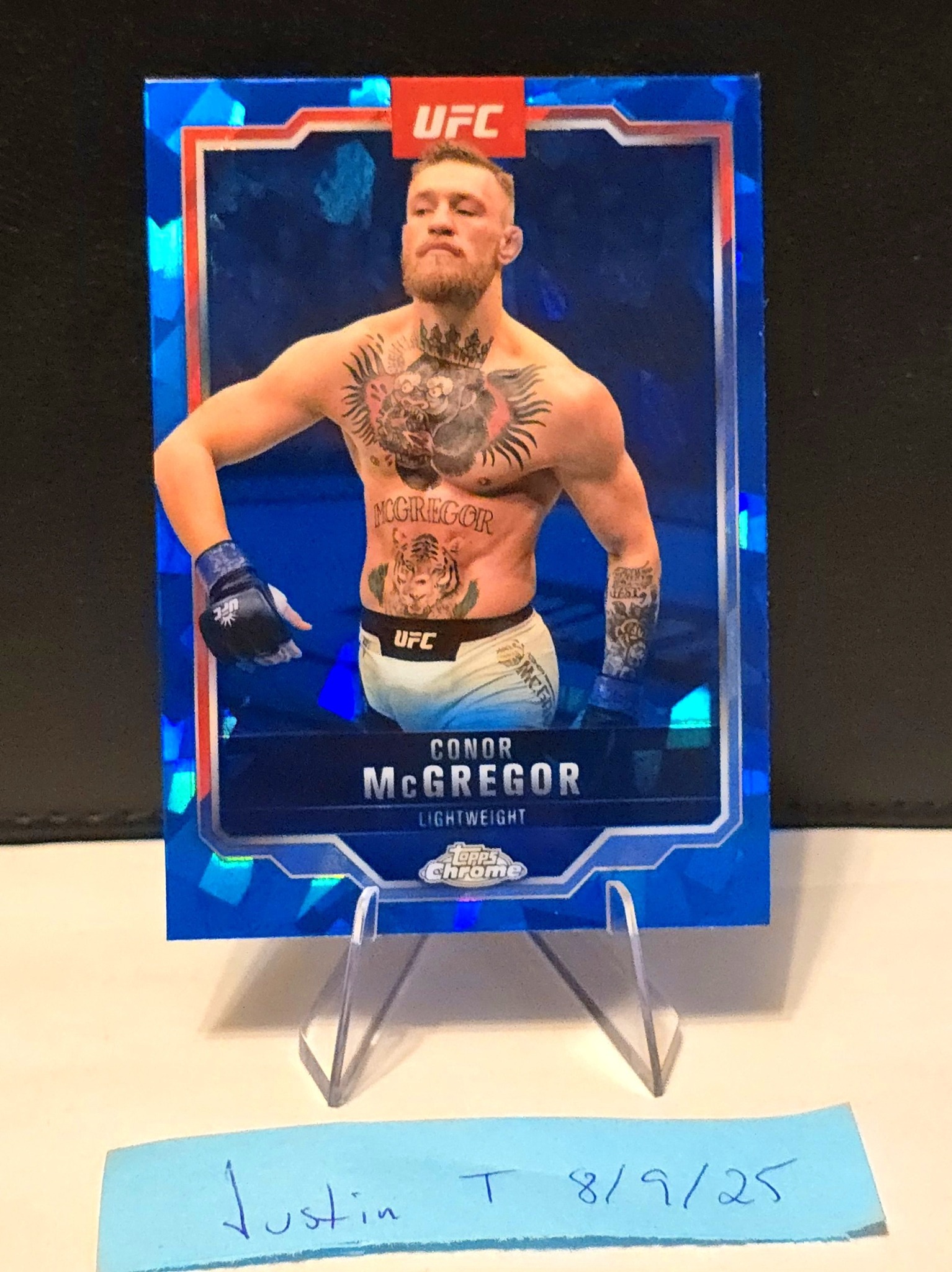 Conor McGregor 2025 Topps UFC Chrome Sapphire for sale