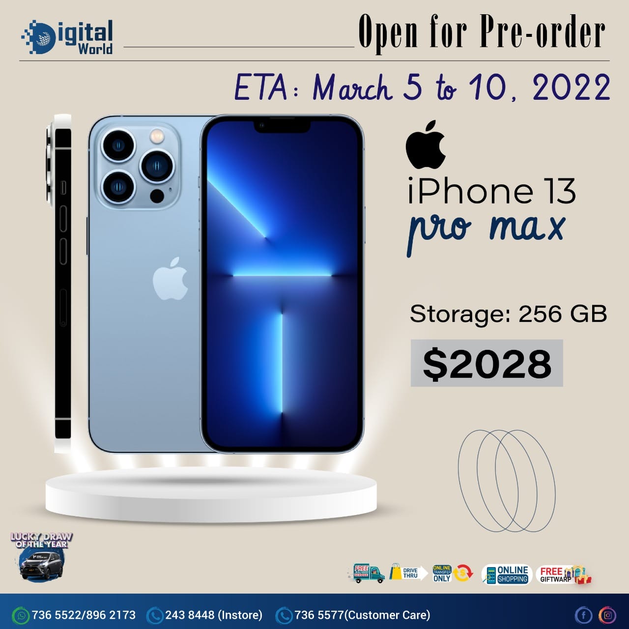 OPEN FOR PRE-ORDER !!! Apple iPhone 13 Pro Max 256GB is Coming 